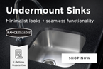 Undermount Sinks: minimalist effect & seamless functionality