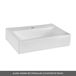 Emily Gloss White Wall Mounted 1 Drawer Vanity Unit and Countertop with Brushed Brass Handle