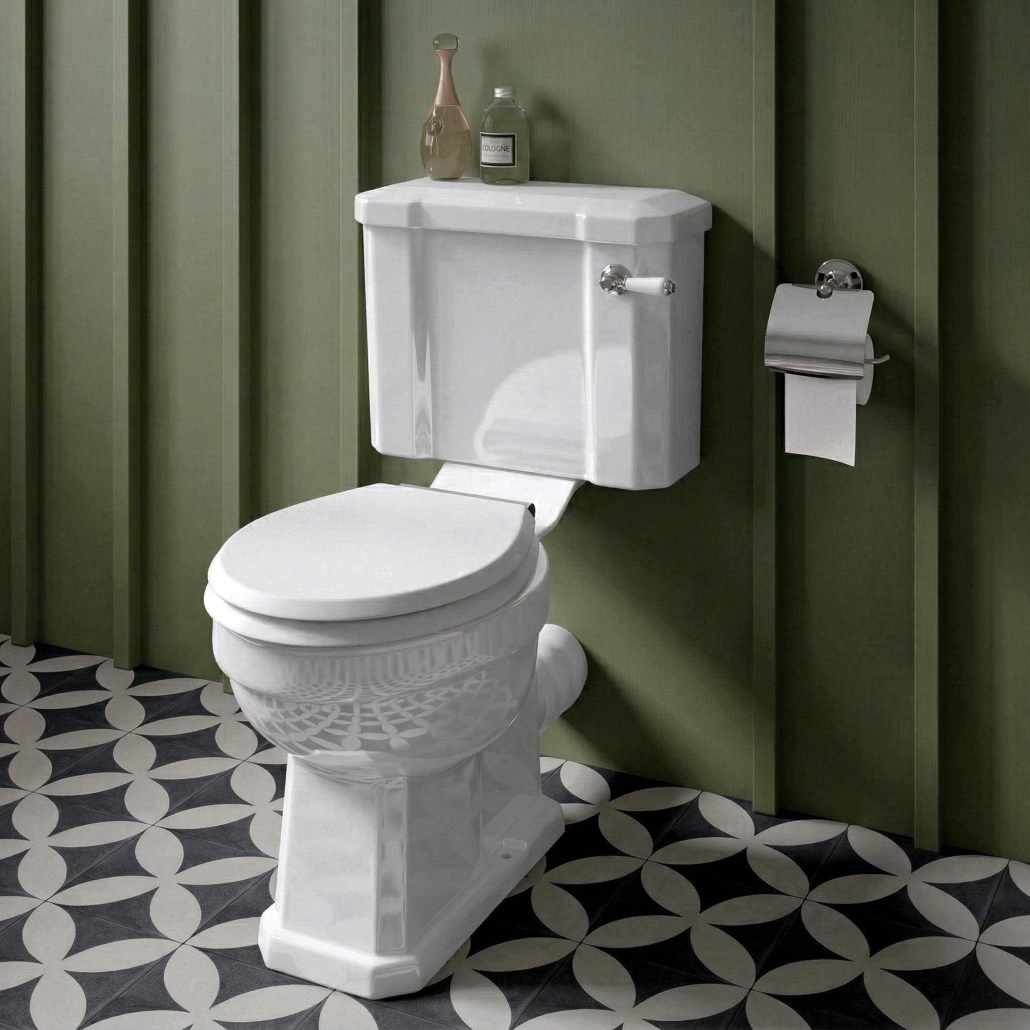 Butler & Rose Catherine Traditional Close Coupled Toilet (Excluding Seat)