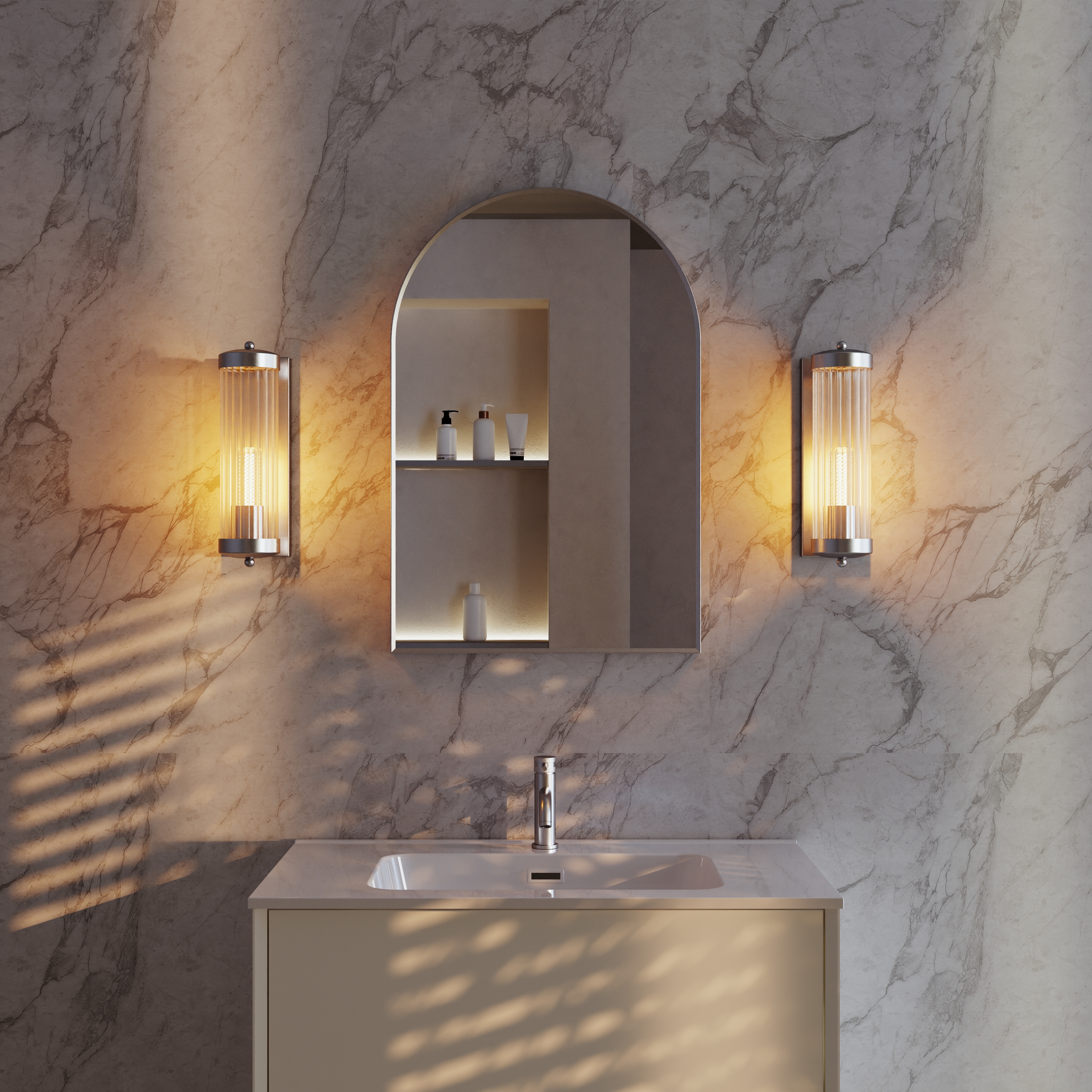 Butler & Rose Fluted Lantern Wall Light