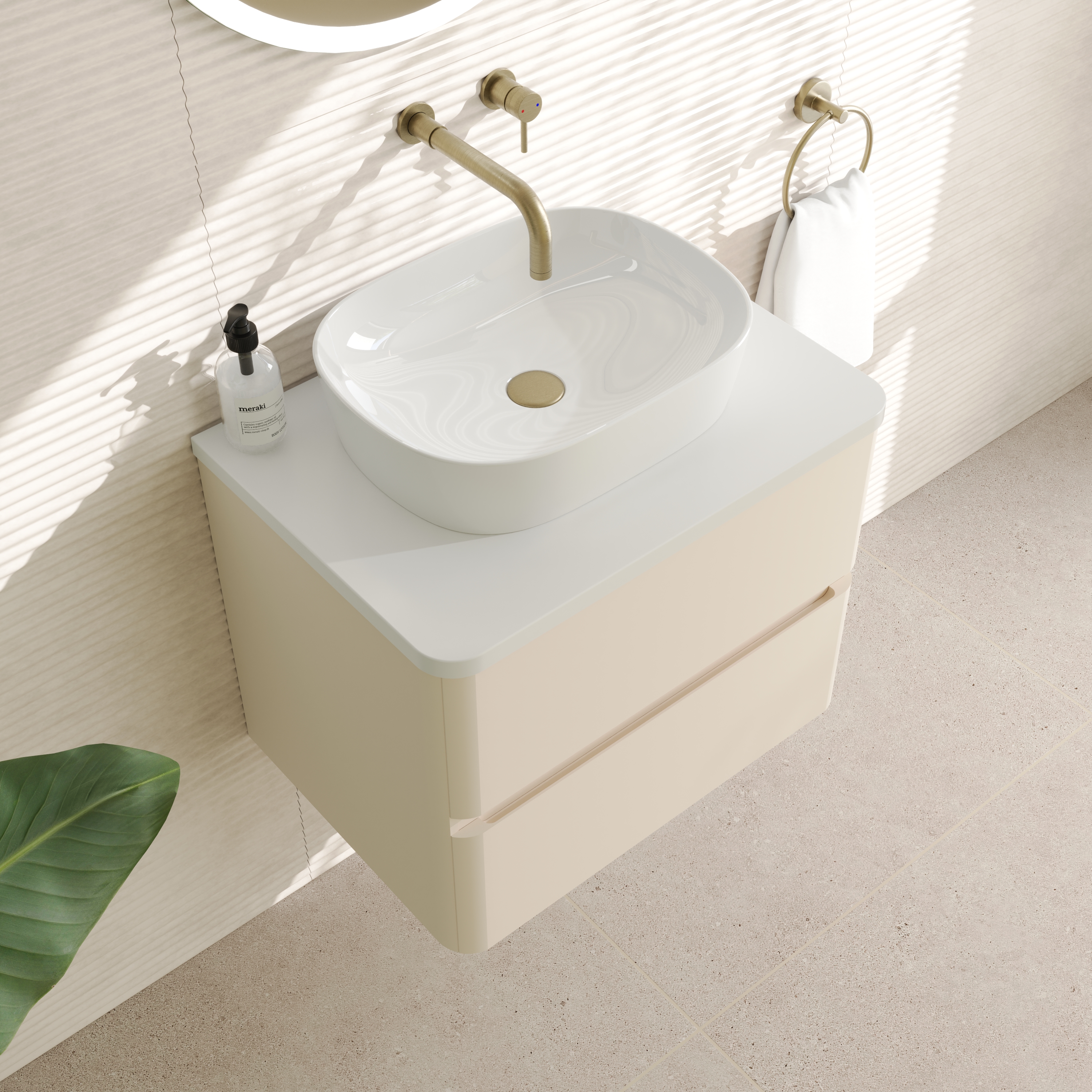 Drench Origin 600mm Wall Mounted Vanity Unit & Countertop