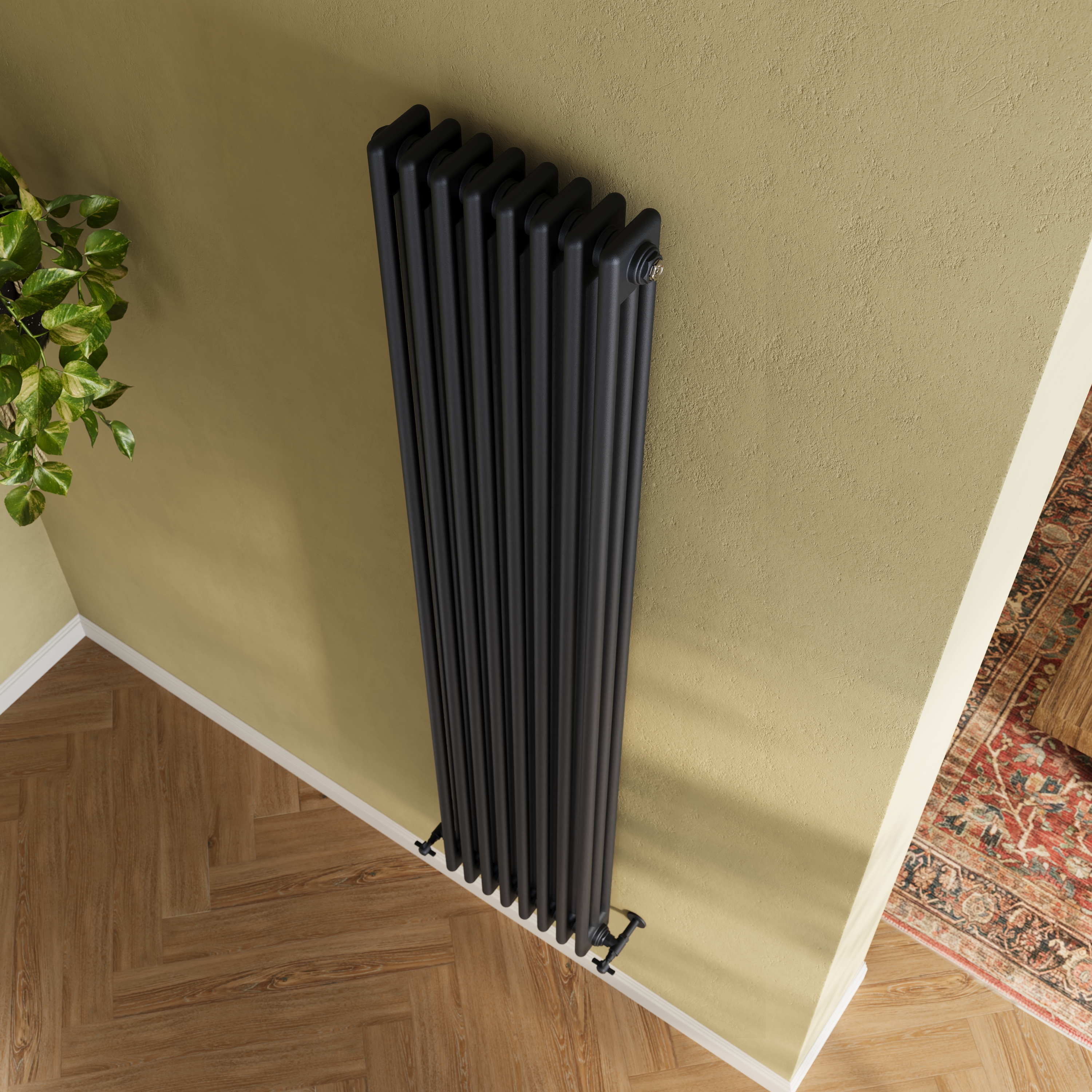 Toasty Ardleigh Matt Black Vertical Column Radiator
