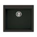Reginox Quadra 105 Black Granite Composite Single Bowl Undermount Kitchen Sink & Waste Kit - 540 x 440mm