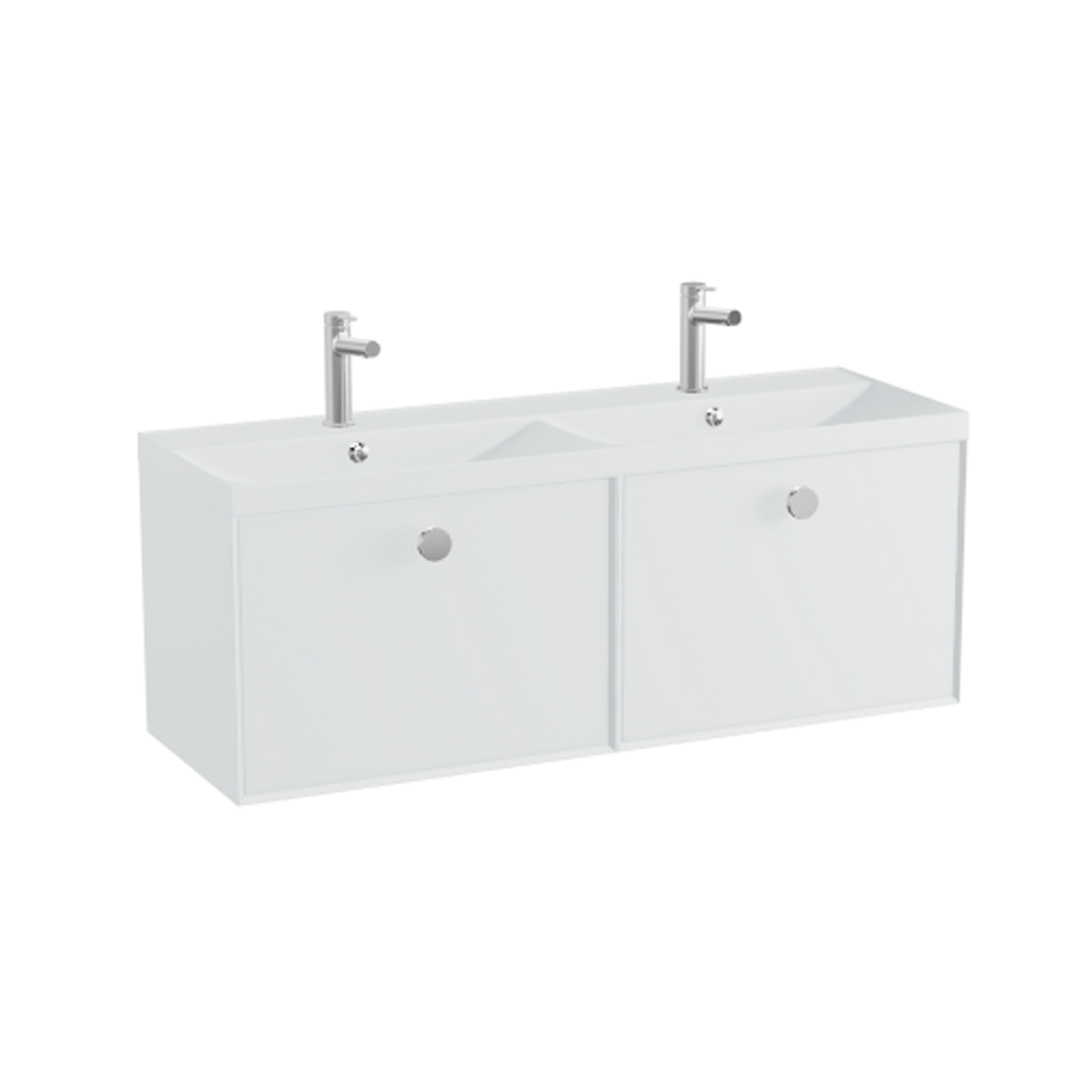 Vado Safari 1200mm Wall Hung Vanity Unit & Double Basin