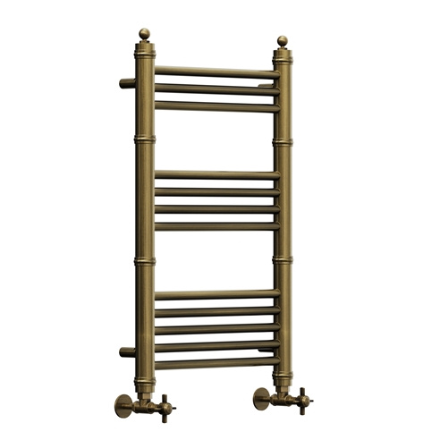 Traditional Ladder Radiator Toasty Vale Antique Brass Traditional Ladder Heated Towel Rail | Tap ...