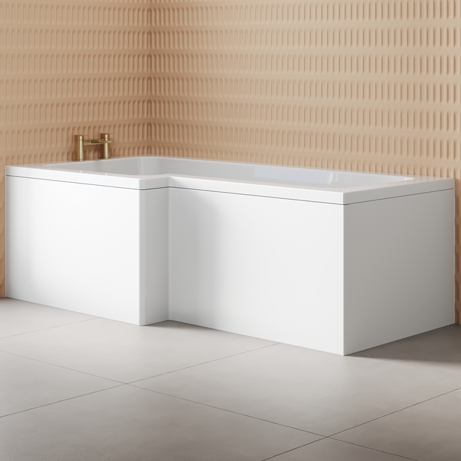 L Shape Panel Armourcast Reinforced 1700mm L-Shaped Bath Panel | Tap Warehouse
