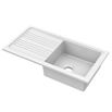 Reginox 1 Bowl Ceramic Kitchen Sink & Waste Kit with Reversible Drainer - 1010 x 525mm