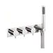 Crosswater Kai Lever 3 Outlet Concealed Thermostatic Shower Valve with Handset Kit