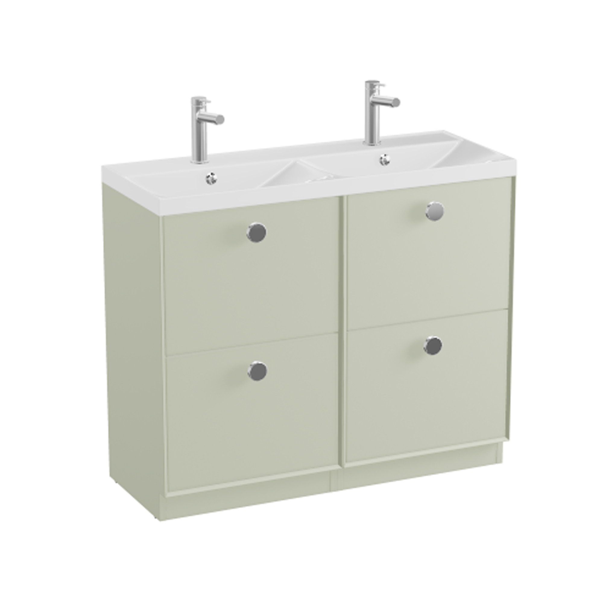 Vado Safari 1000mm Floorstanding Vanity Unit & Double Basin