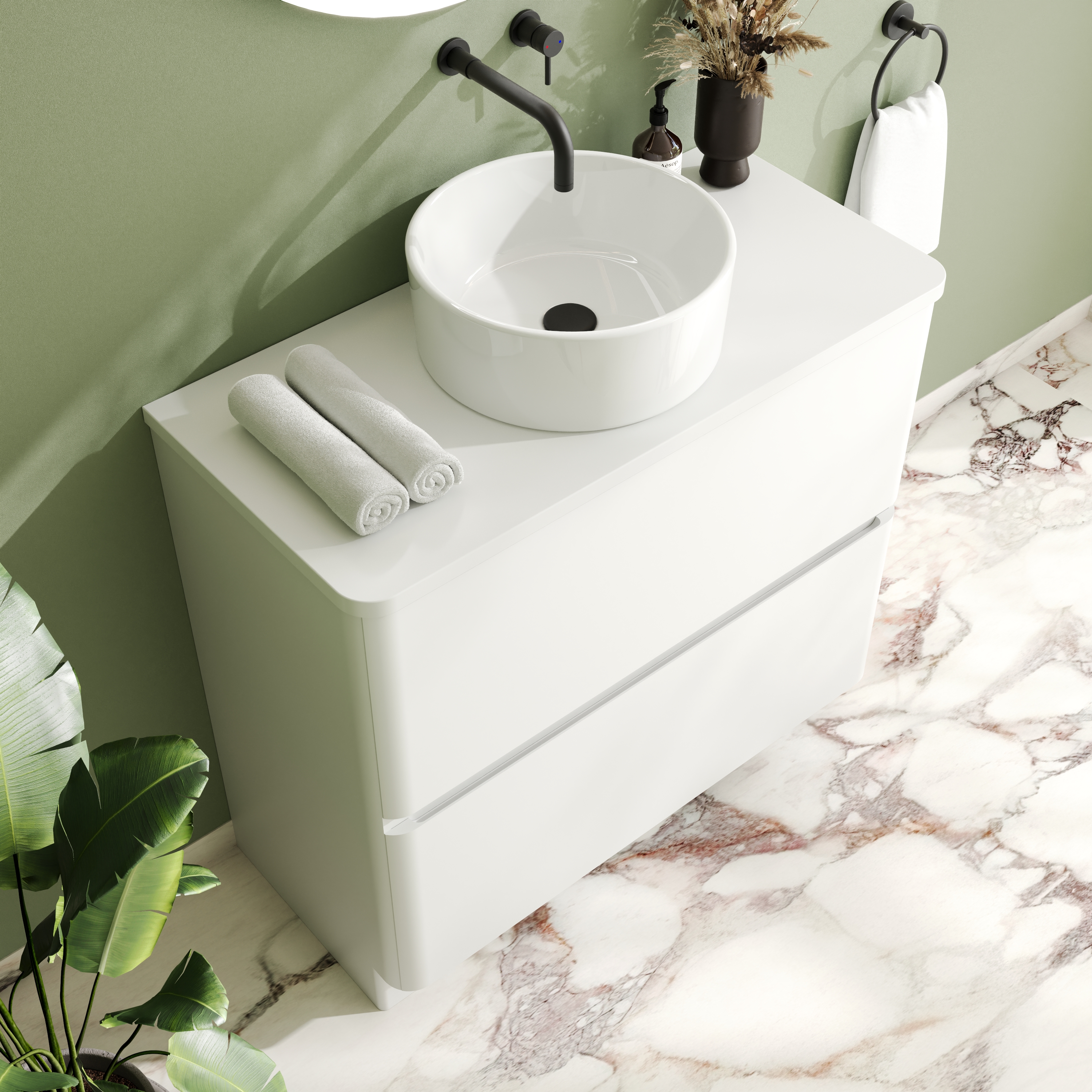 Drench Origin 900mm Floorstanding Vanity Unit & Countertop