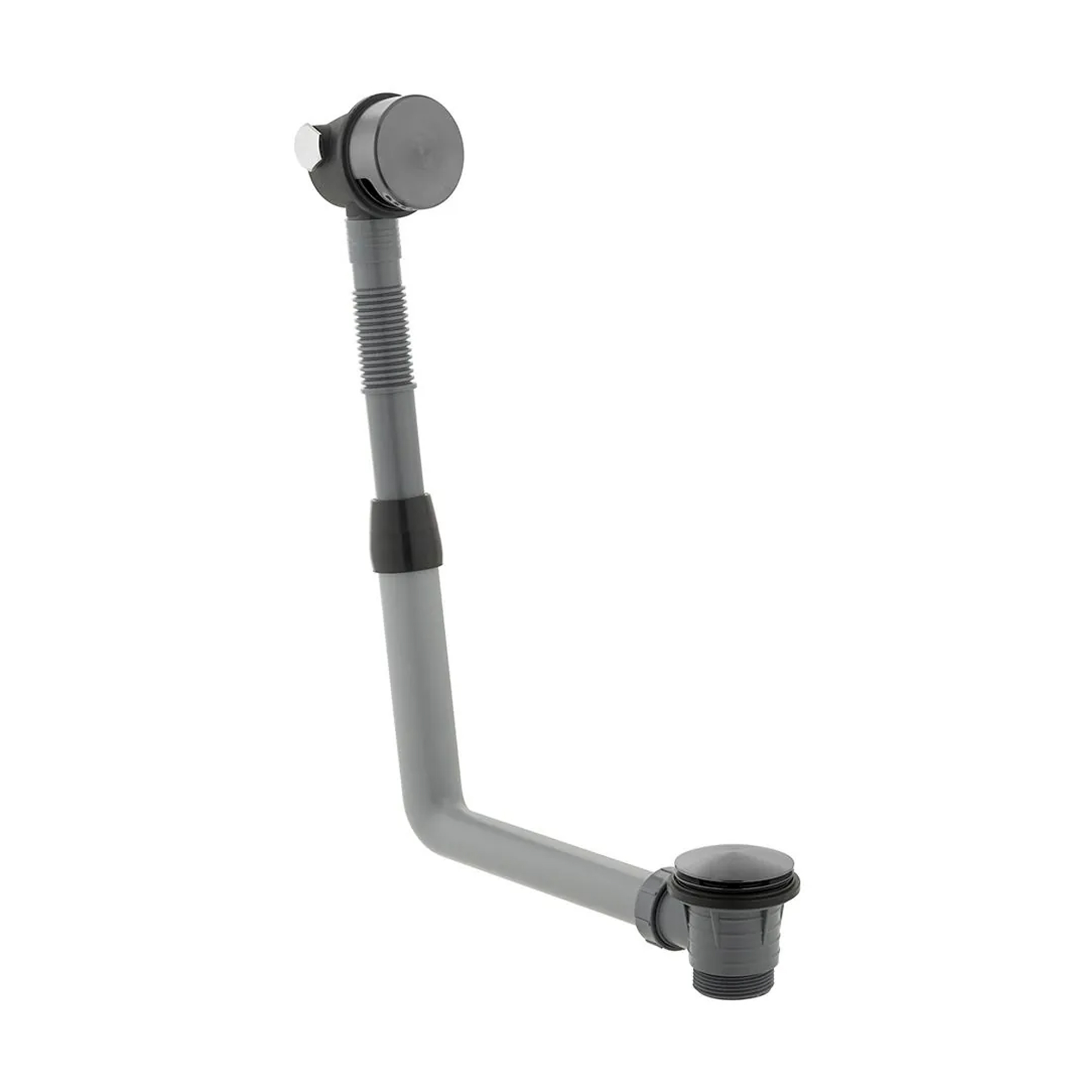 Vado Individual Round Overflow Bath Filler with Click Clack Waste