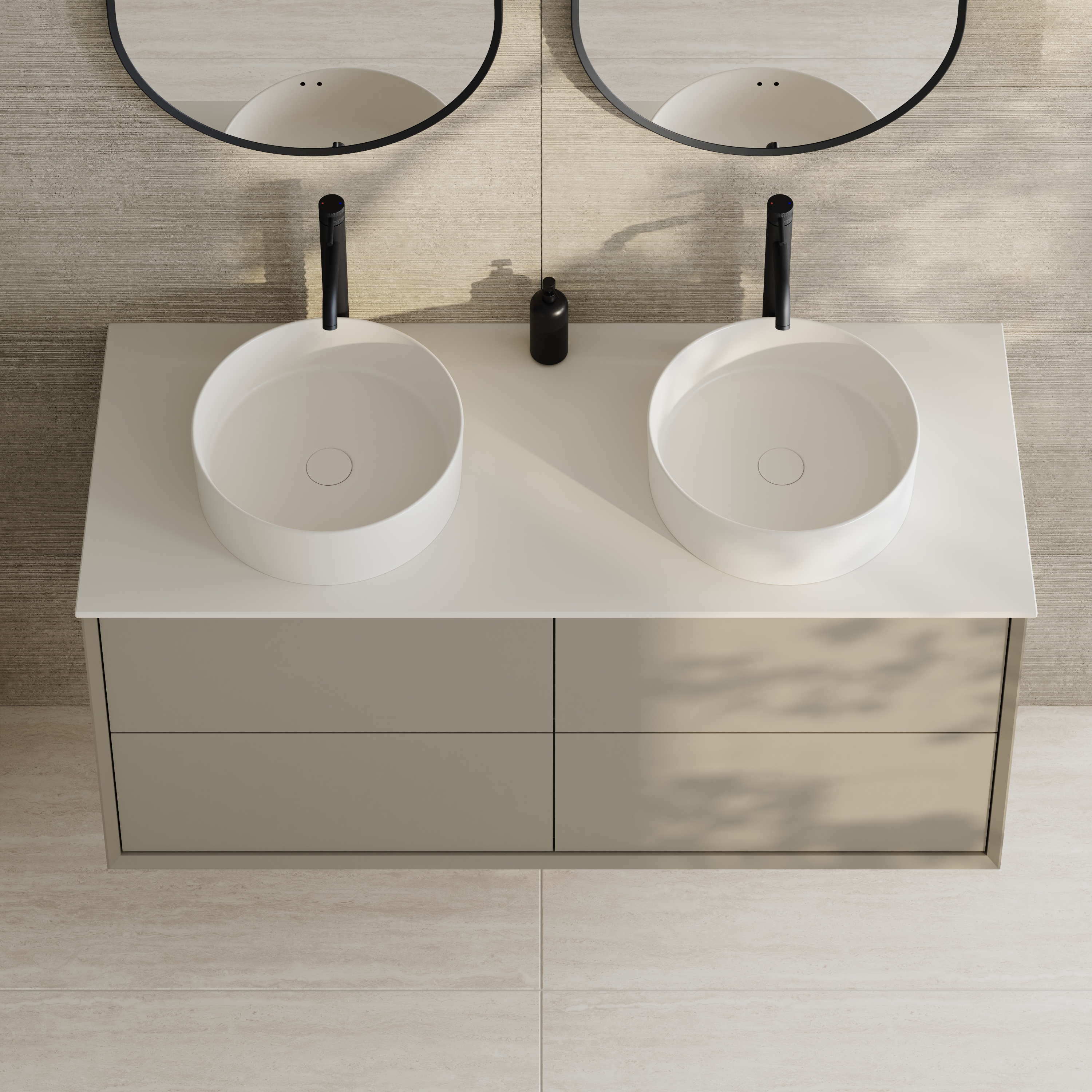 Oslo 1200mm Wall Mounted Vanity Unit & Sintered Stone Countertop