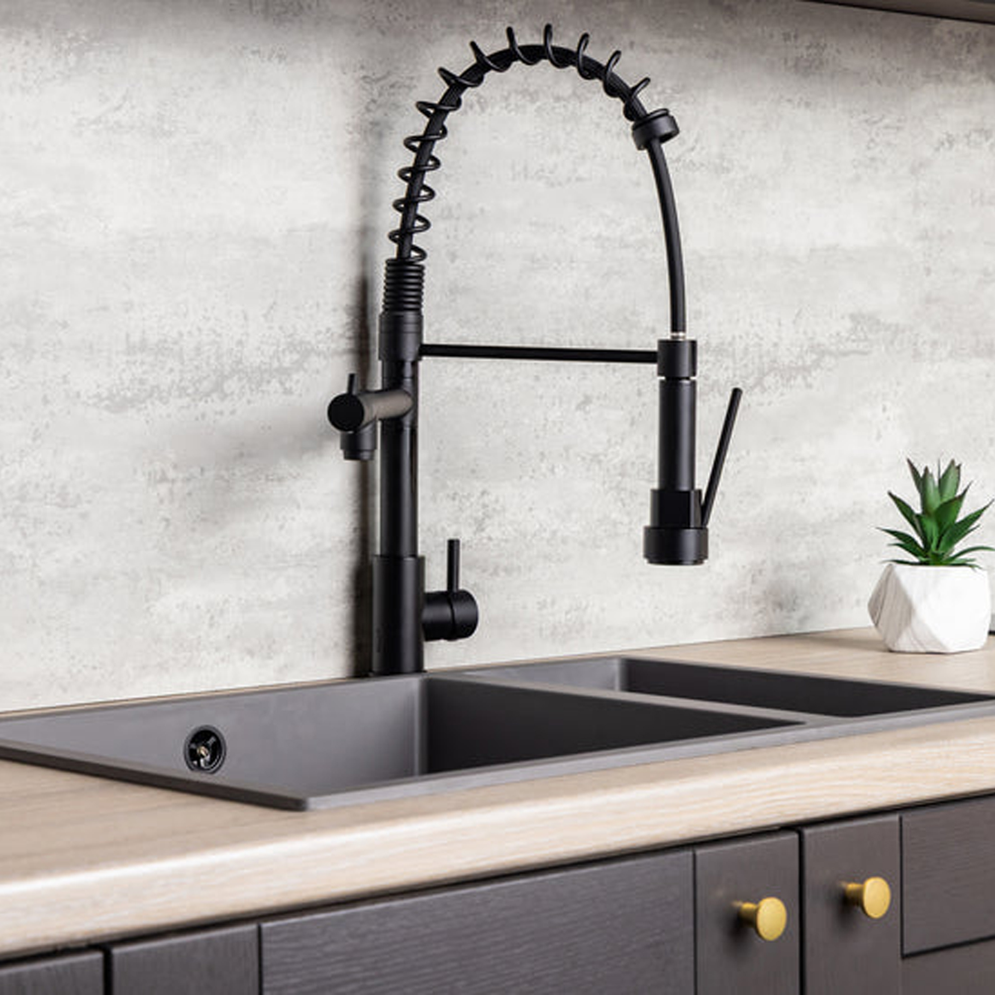 Top-Fix Alto Multiuse Pull Out Mono Kitchen Mixer Tap