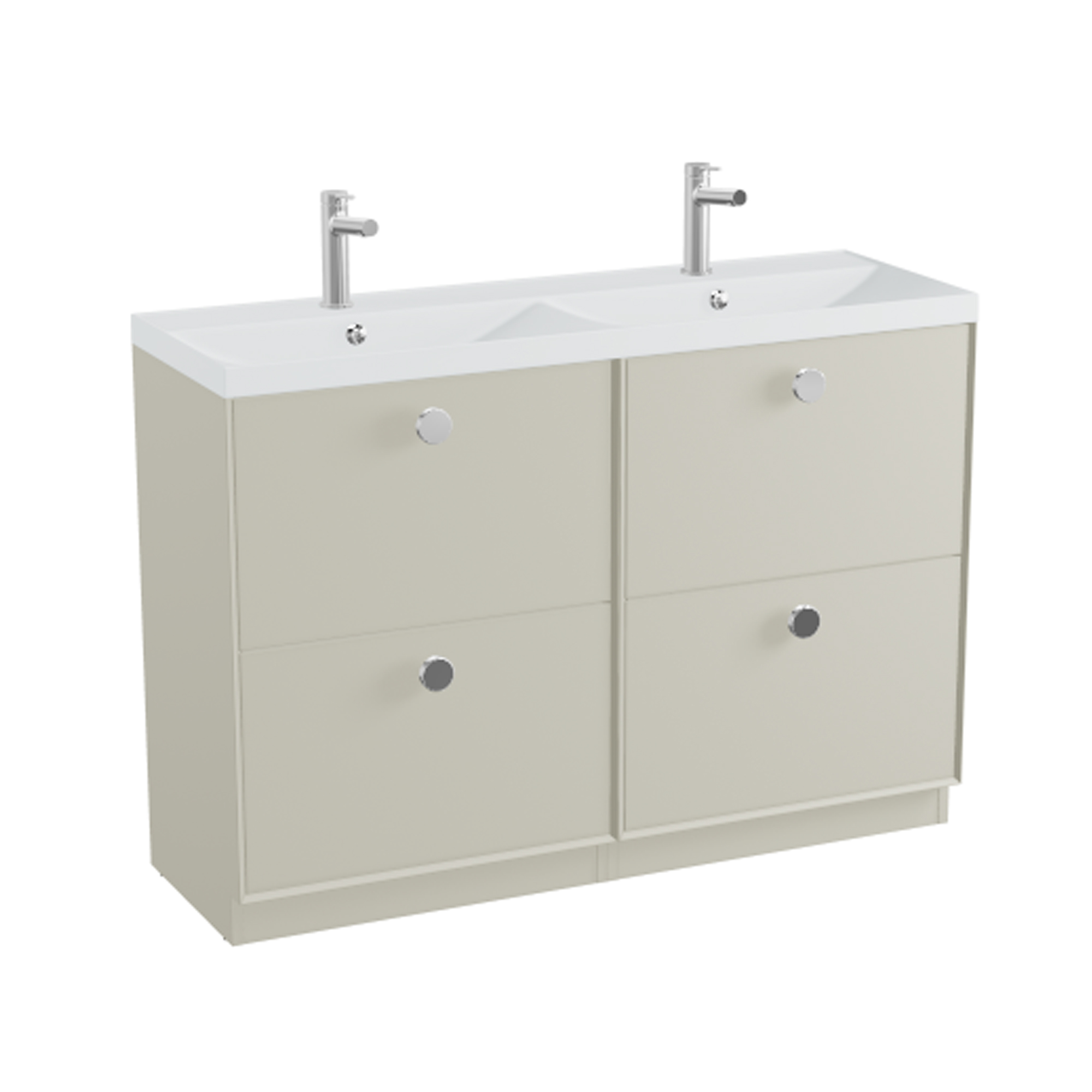 Vado Safari 1200mm Floorstanding Vanity Unit & Double Basin