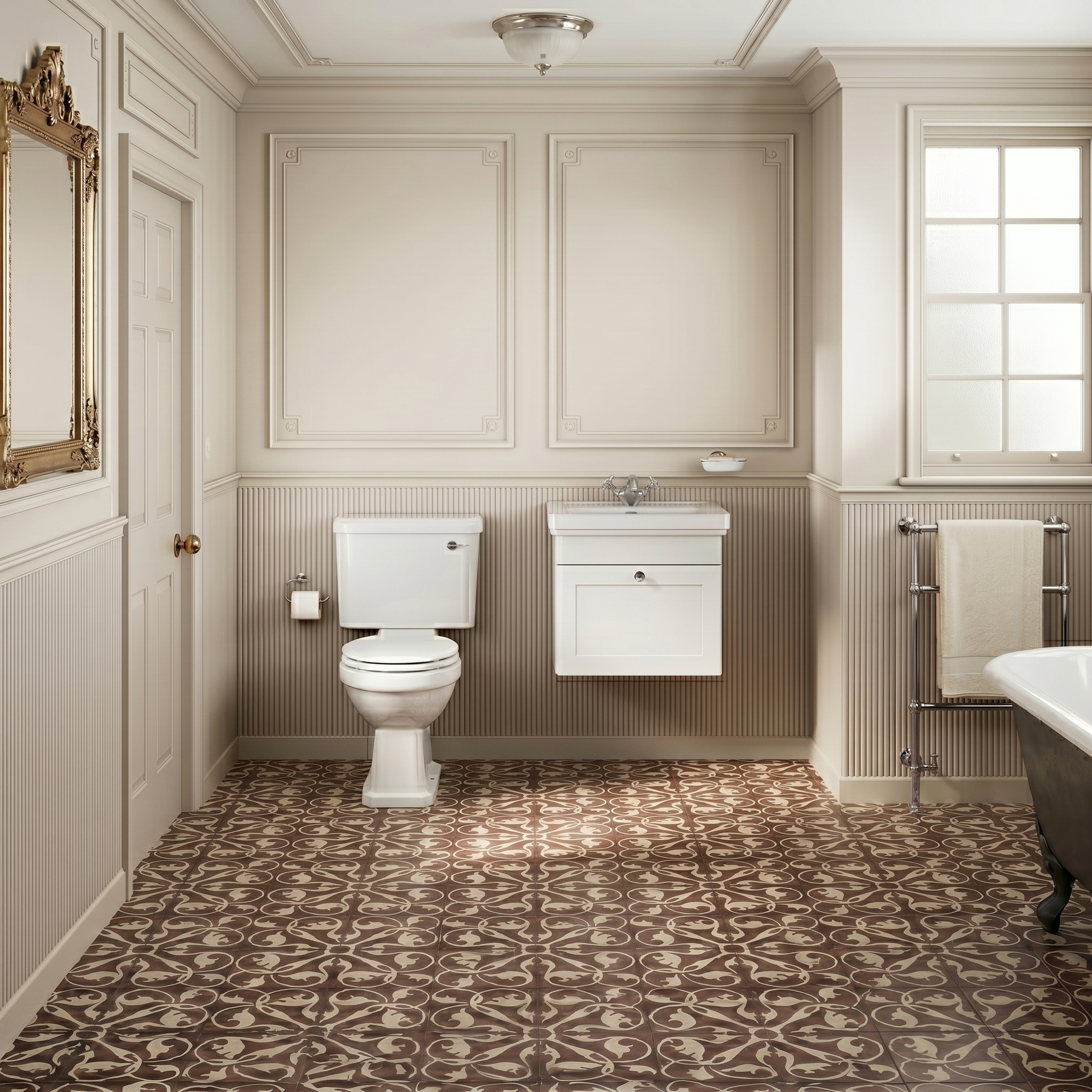 Butler & Rose Ophelia Traditional Toilet & 500mm Wall Hung Vanity Unit Bathroom Suite