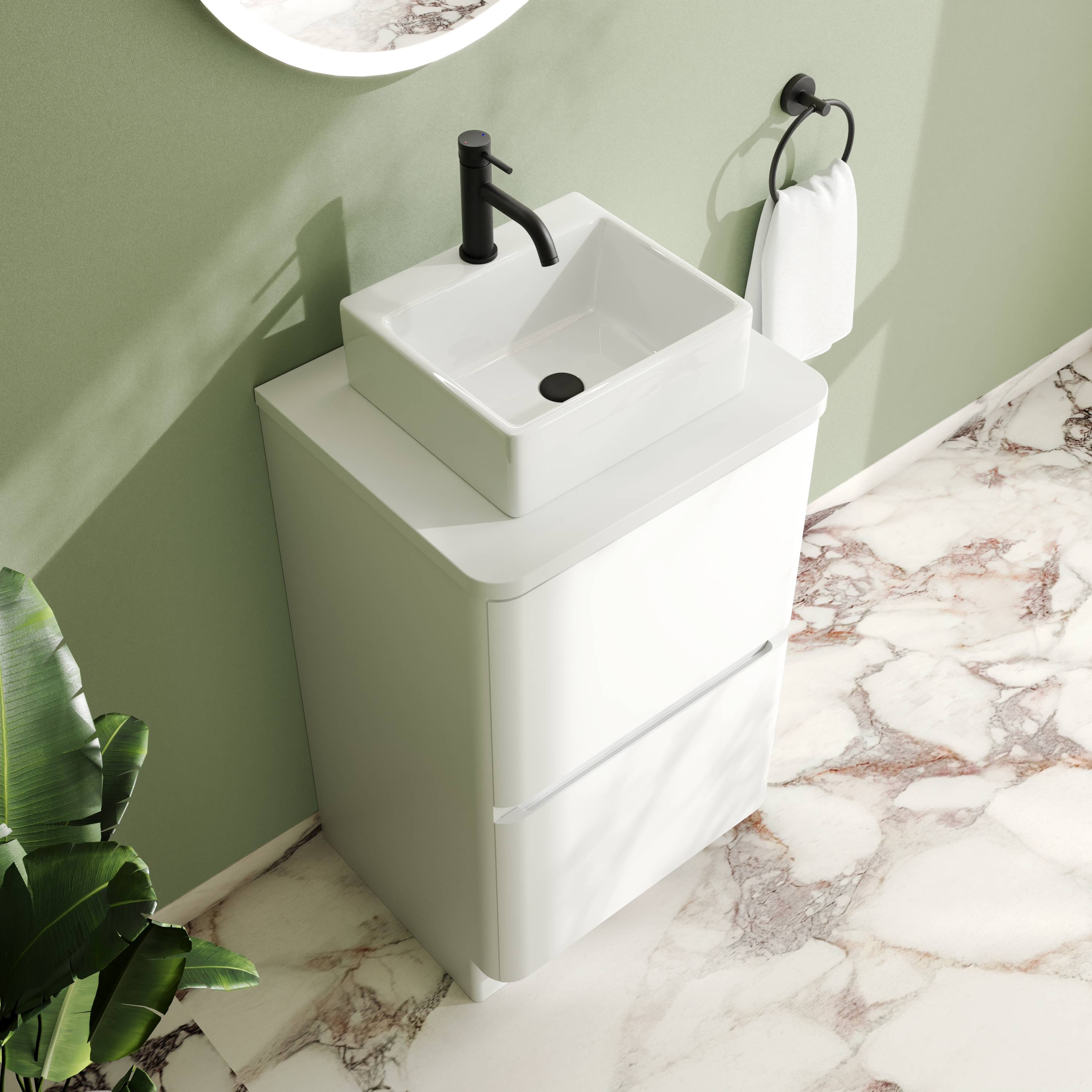 Drench Origin 500mm Floorstanding Vanity Unit & Countertop