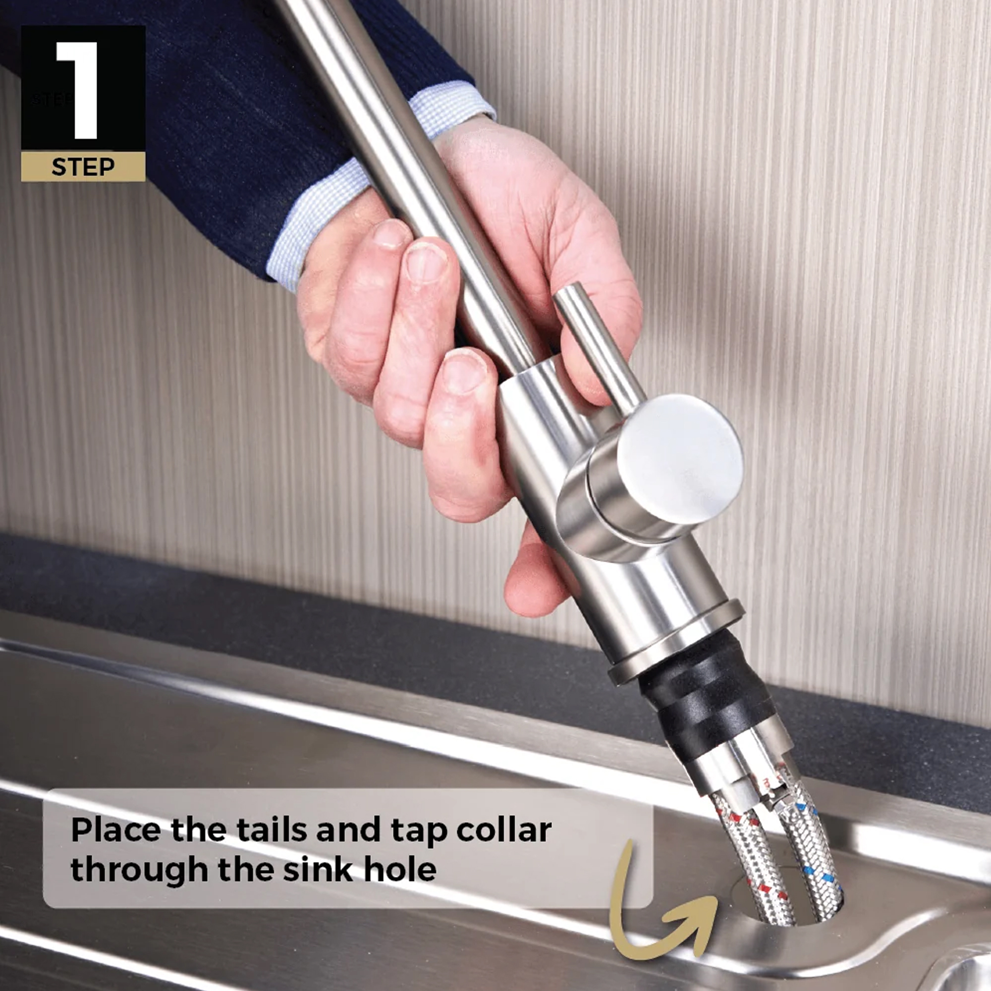 Top-Fix Alto Multiuse Pull Out Mono Kitchen Mixer Tap
