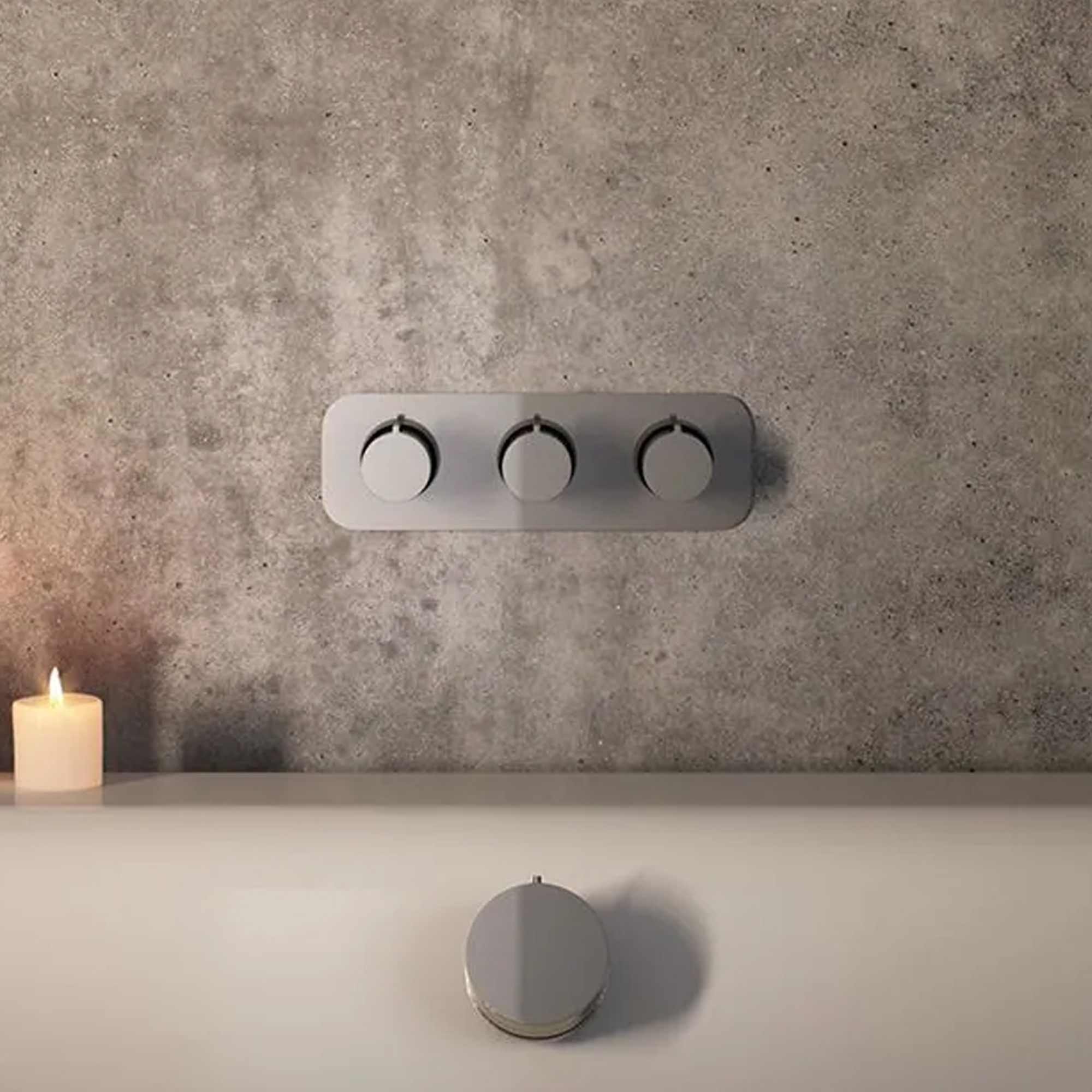 Vado Tablet Altitude Horizontal 3 Outlet Concealed Thermostatic Shower Valve