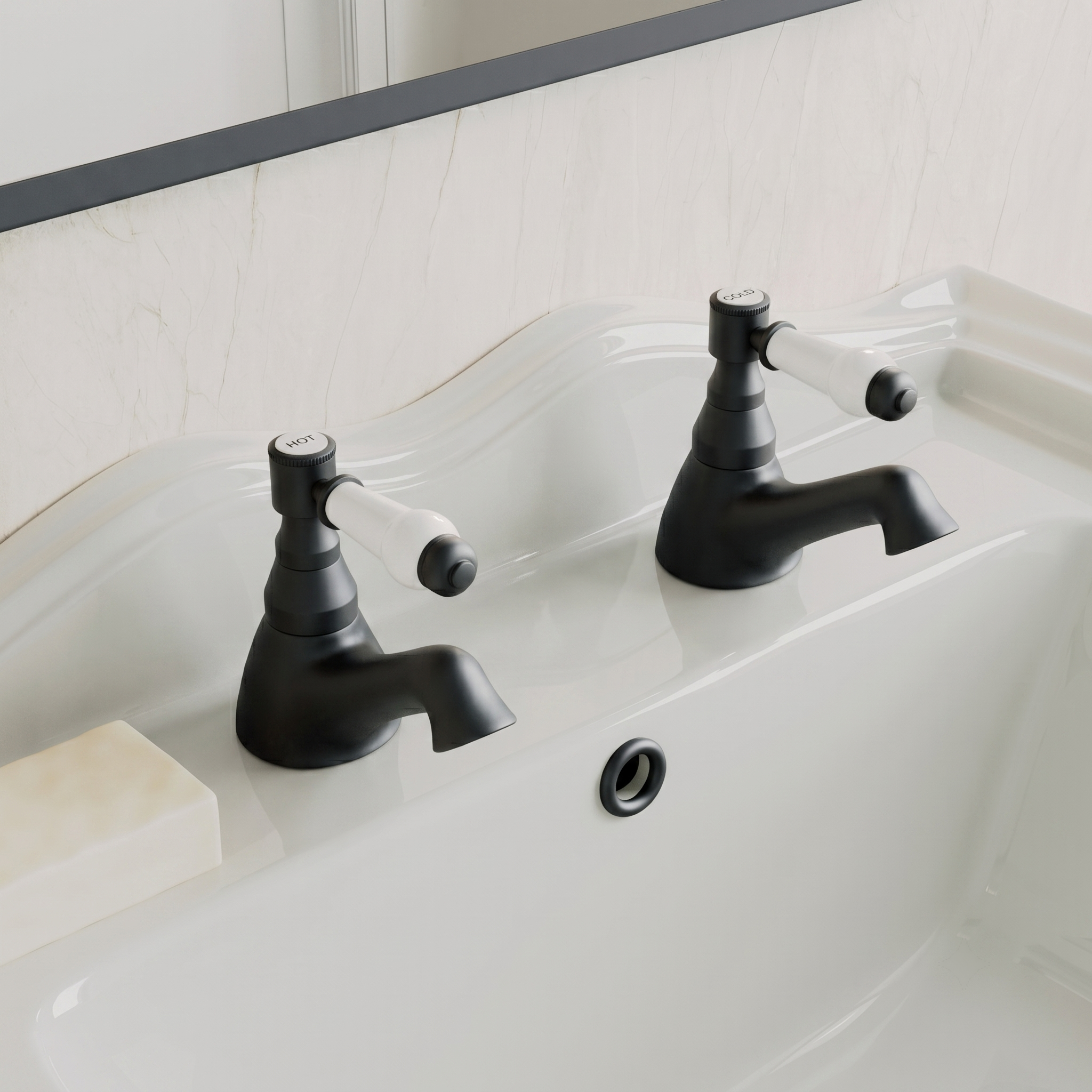 Butler & Rose Eliza Lever Basin Pillar Taps