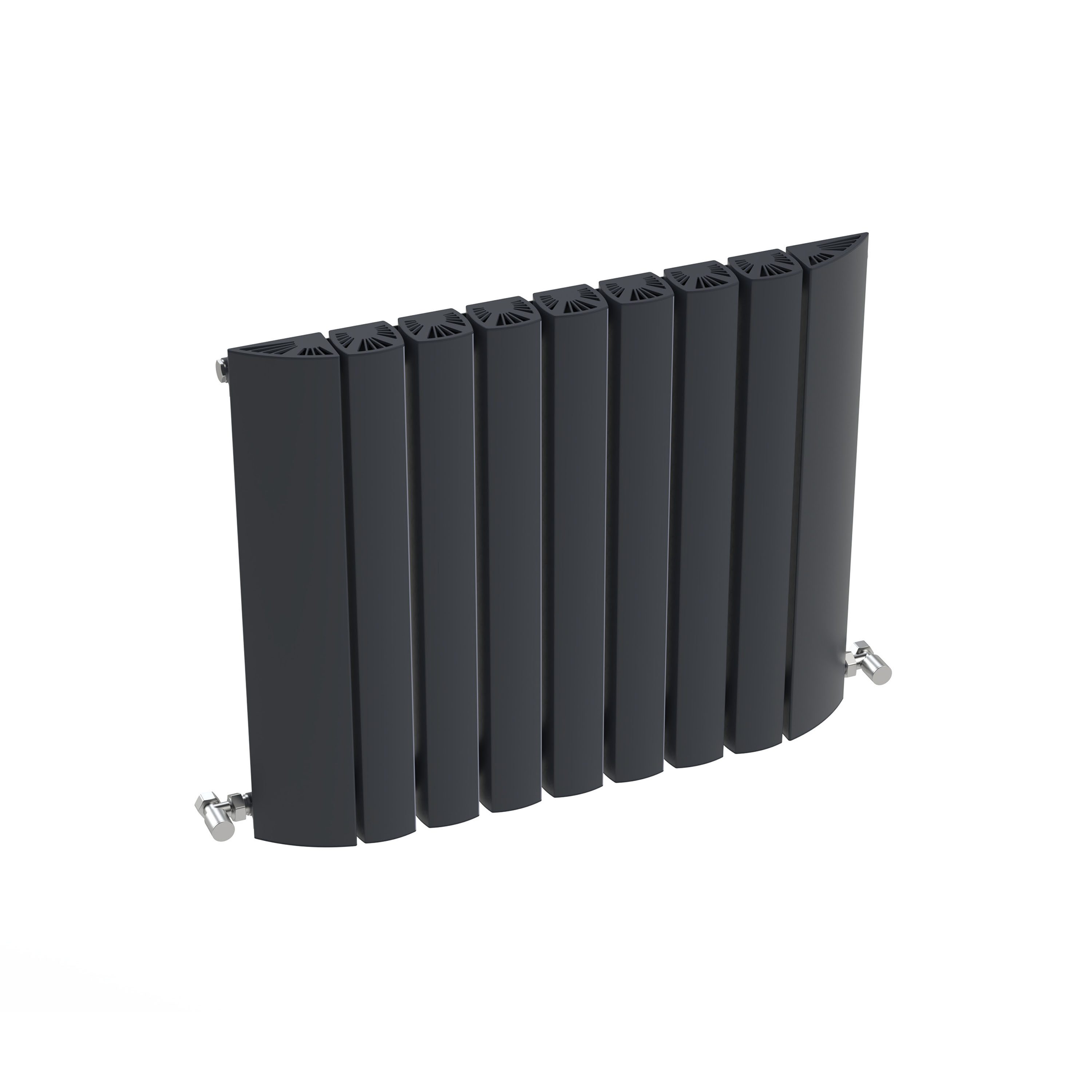 Carisa Gaia Oval Single Panel Horizontal Aluminium Radiator