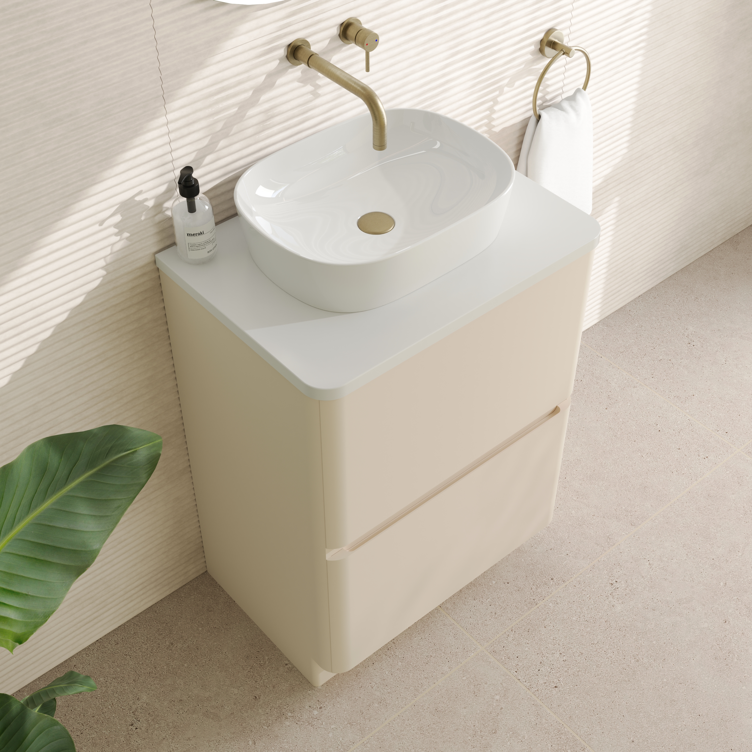 Drench Origin 600mm Floorstanding Vanity Unit & Countertop