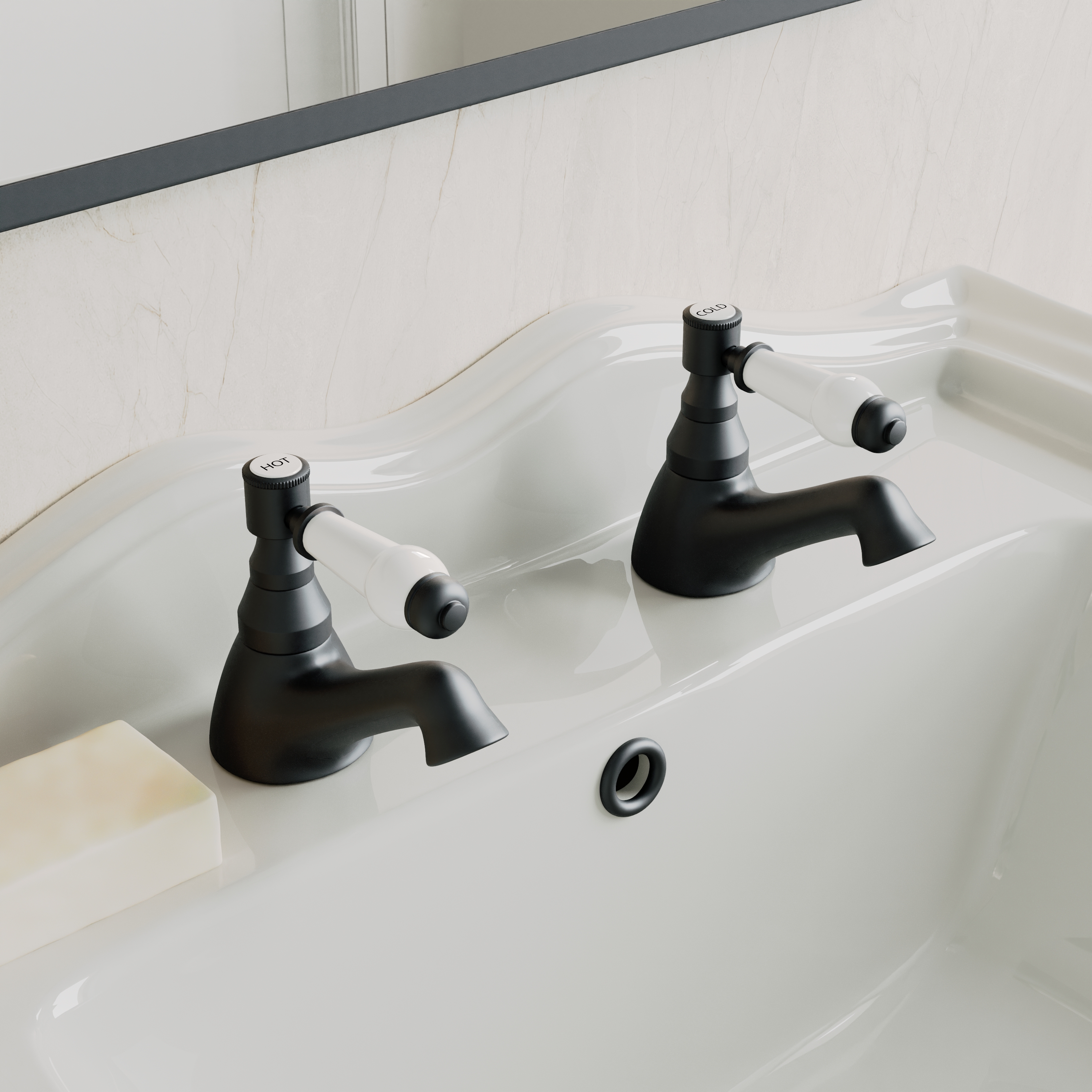 Butler & Rose Eliza Lever Basin Pillar Taps