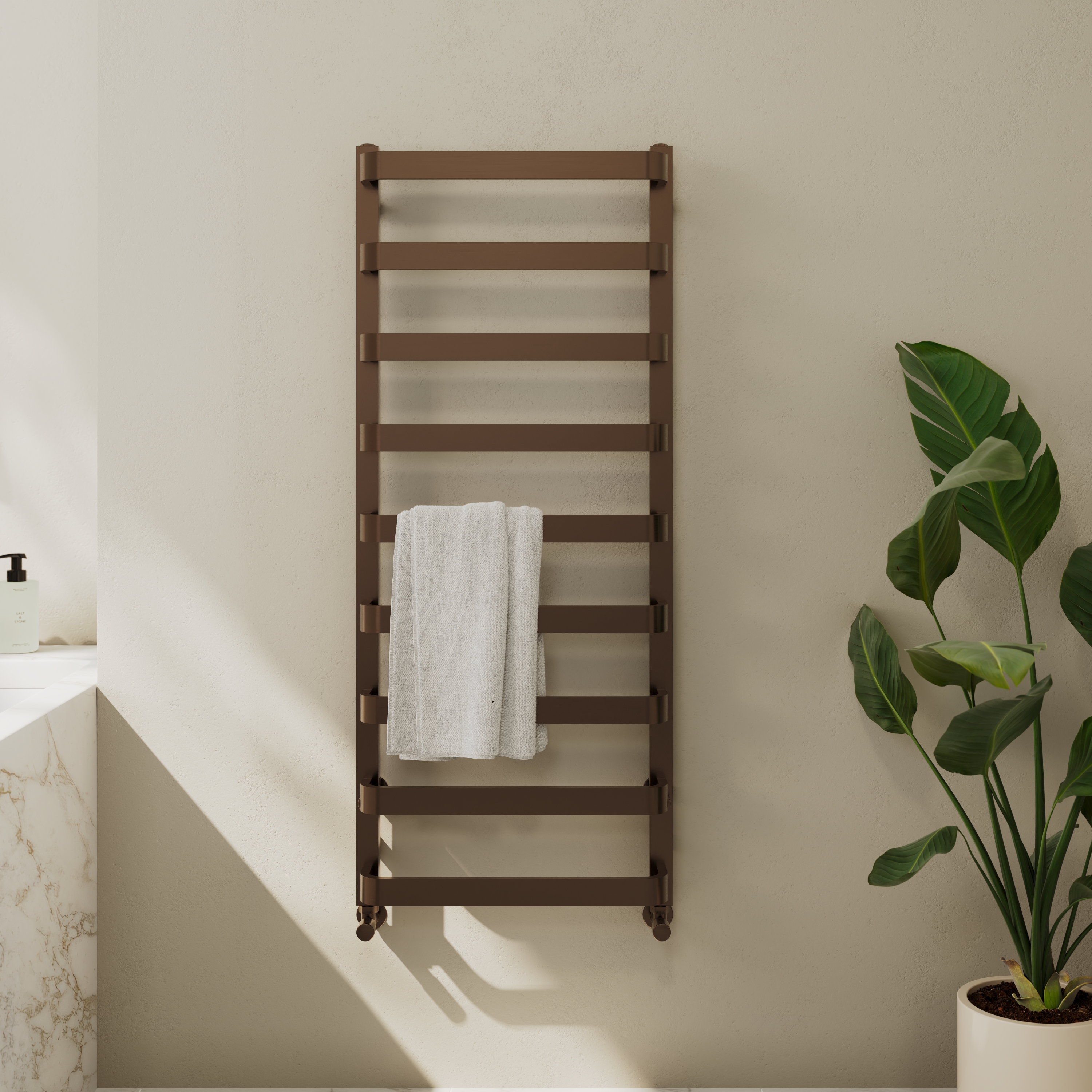 Toasty Balance Brushed Bronze Heated Towel Rail