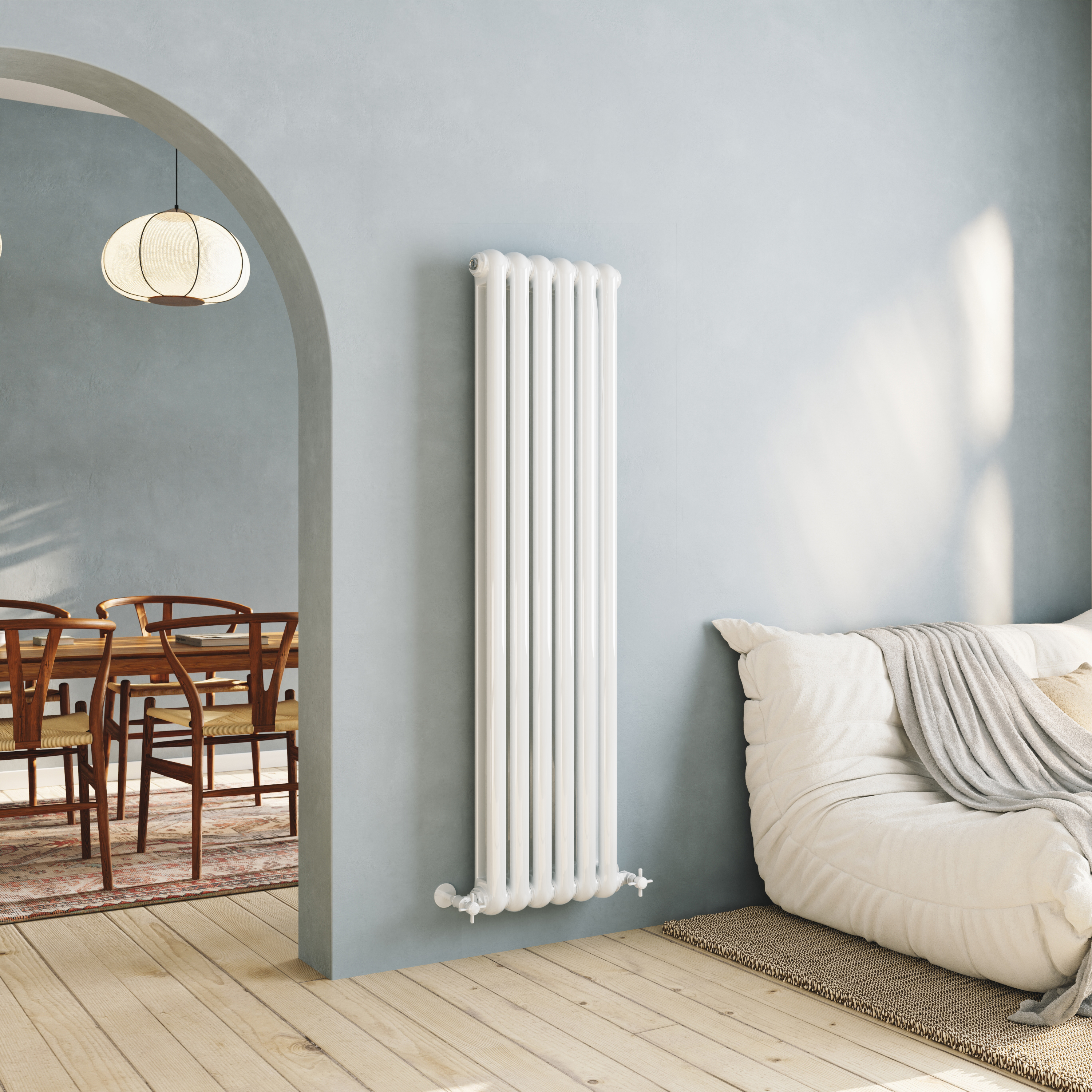 Toasty Mellow White Vertical 2 Column Radiator