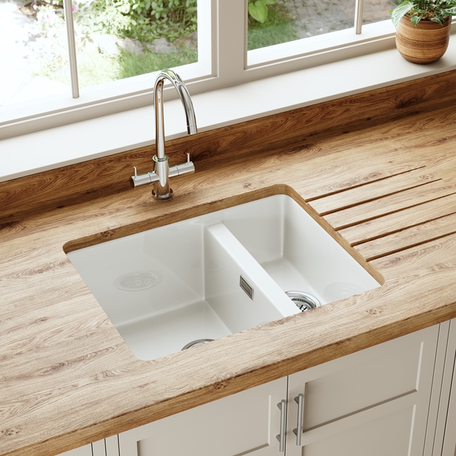 Butler Rose Bryn Reversible 1 5 Bowl White Fine Fireclay Ceramic butler-rose-bryn-reversible-1-5-bowl-white-fine-fireclay-ceramic