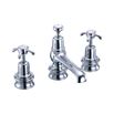 Burlington Anglesey 3 Tap Hole Basin Mixer with Pop-up Waste