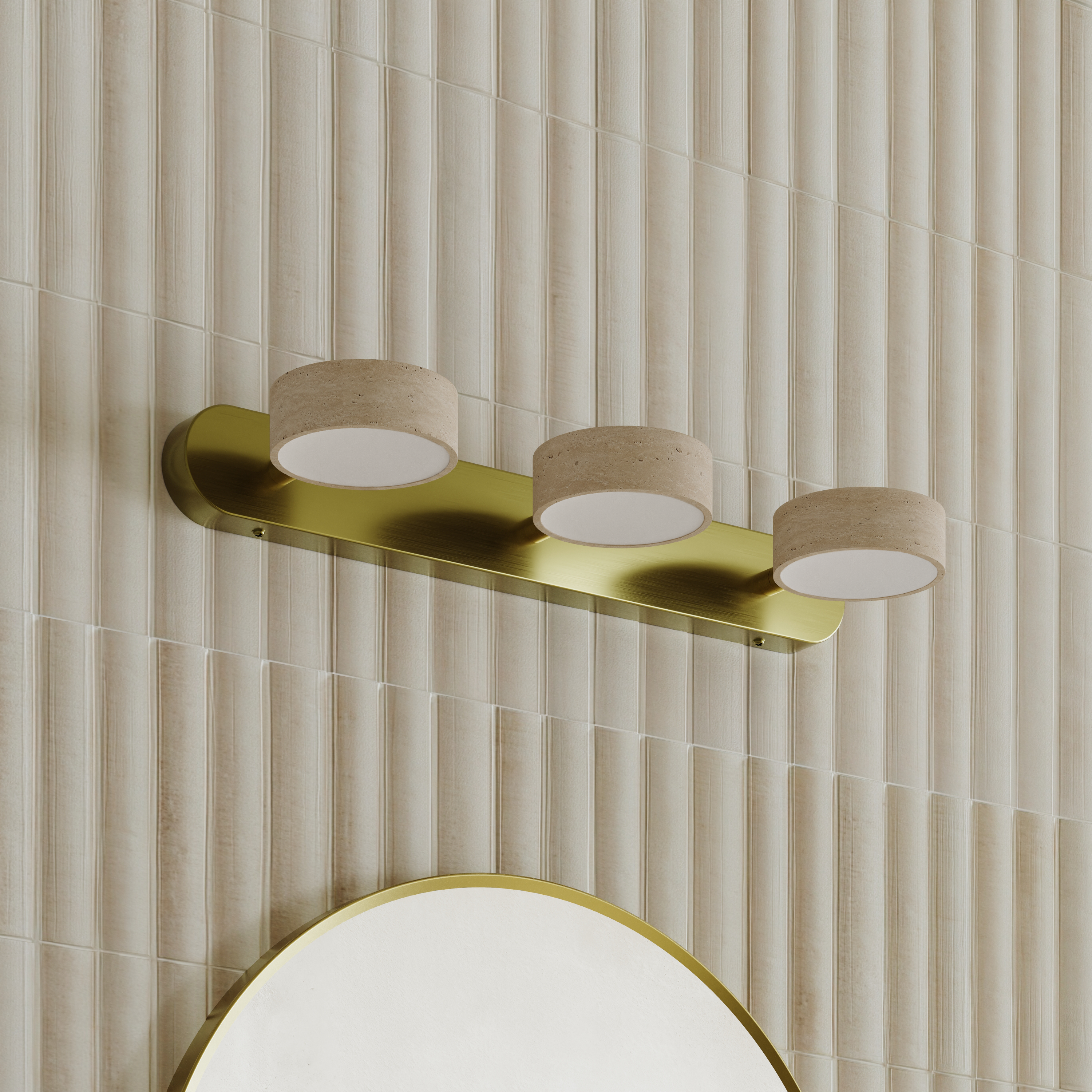 Drench Trio Stone Wall Light