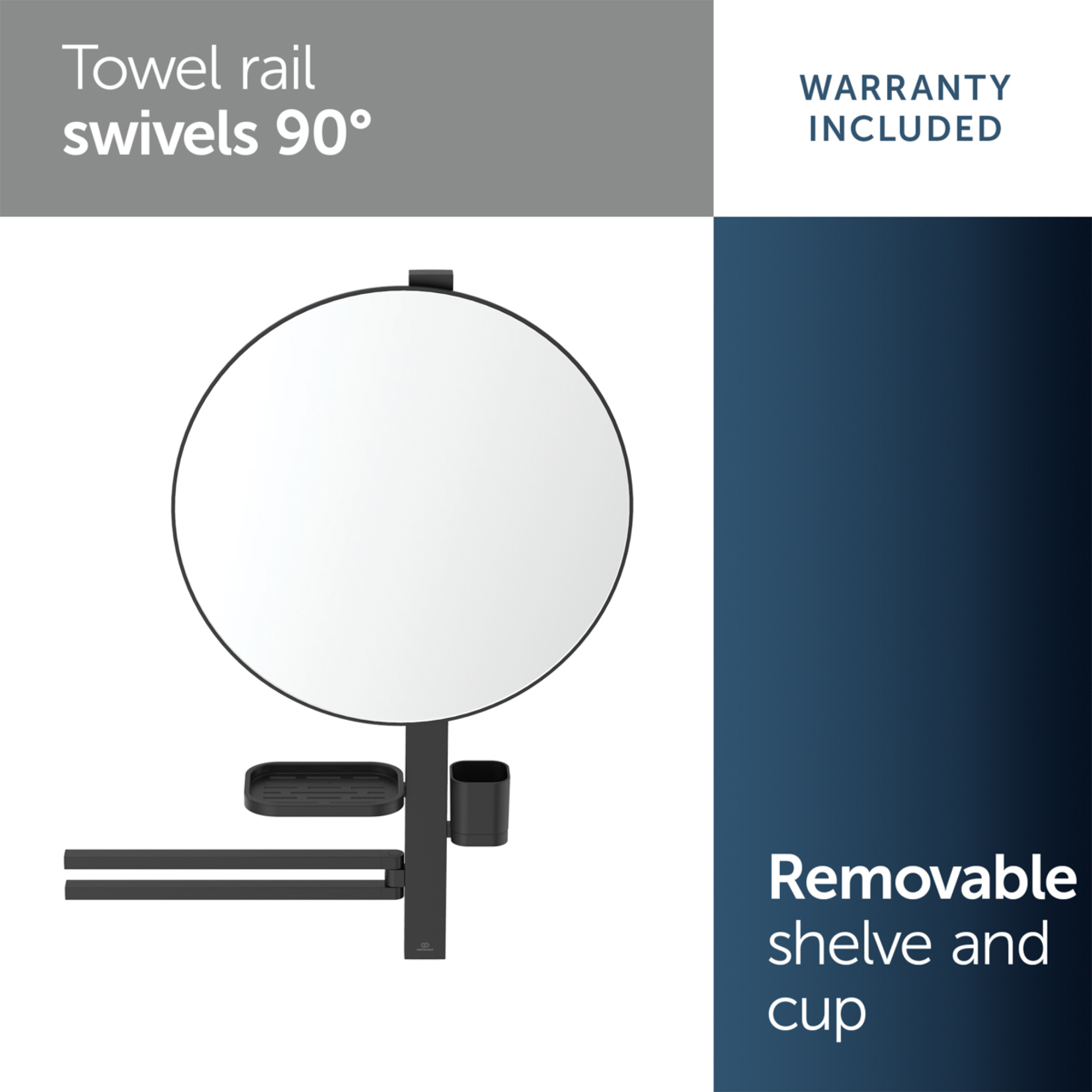 Ideal Standard Alu+ 500mm Mirror & Beauty Bar