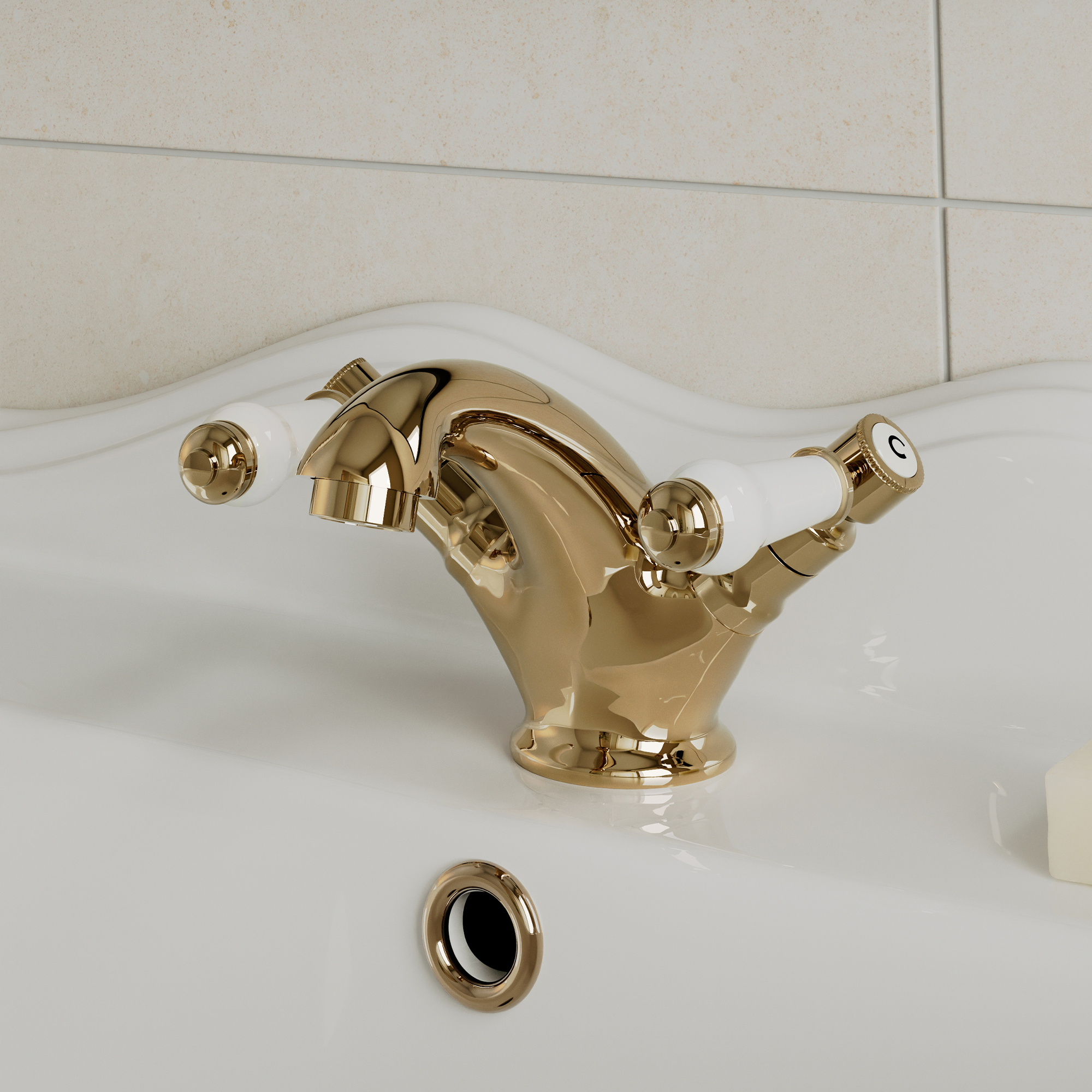 Butler & Rose Eliza Lever Mono Basin Mixer Tap & Waste