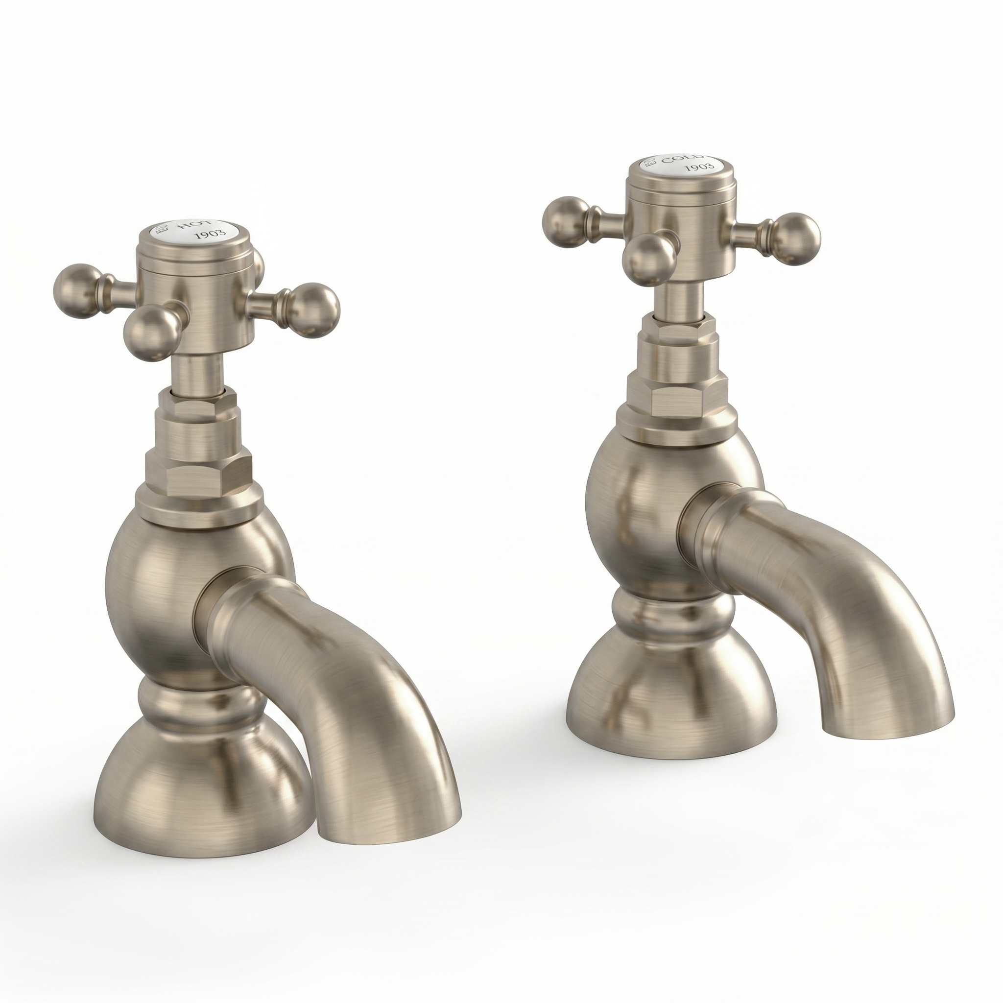 Butler & Rose Eliza Crosshead Bath Pillar Taps