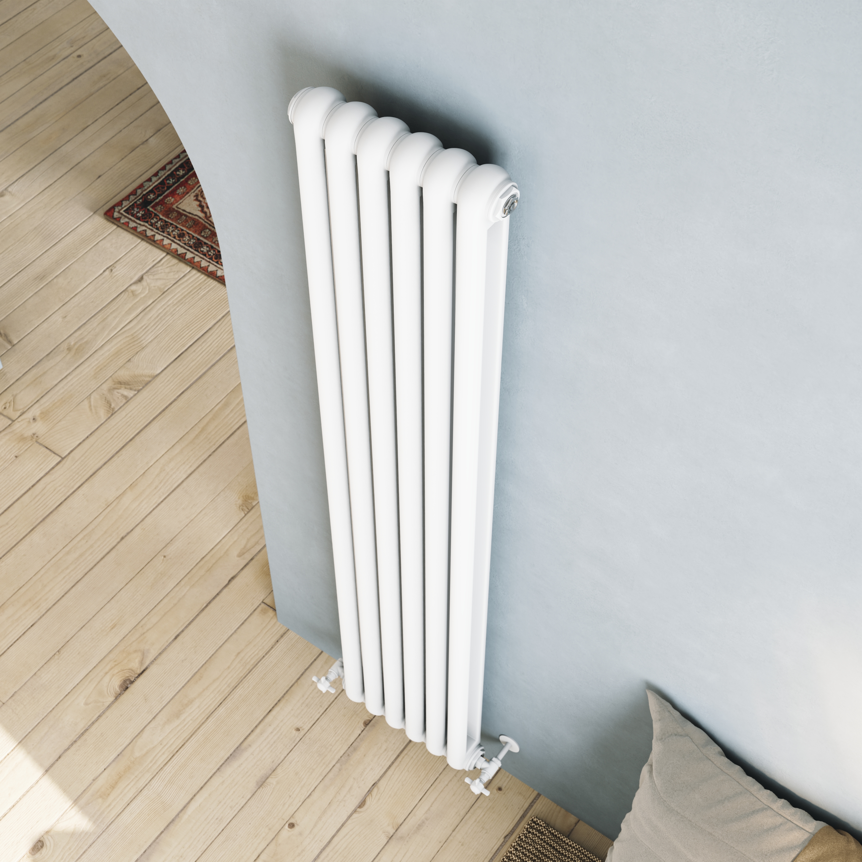 Toasty Mellow White Vertical 2 Column Radiator