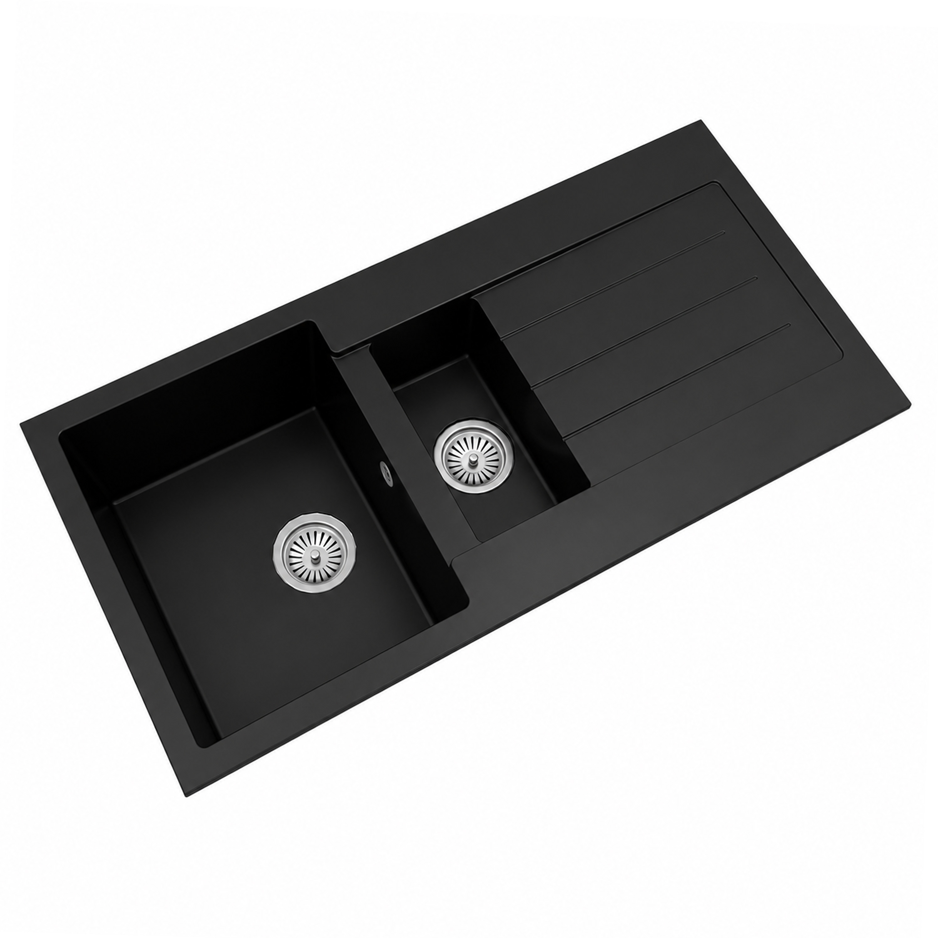 Vellamo Designer 1.5 Bowl Comite Composite Kitchen Sink & Waste with Reversible Drainer - 1000 x 500mm