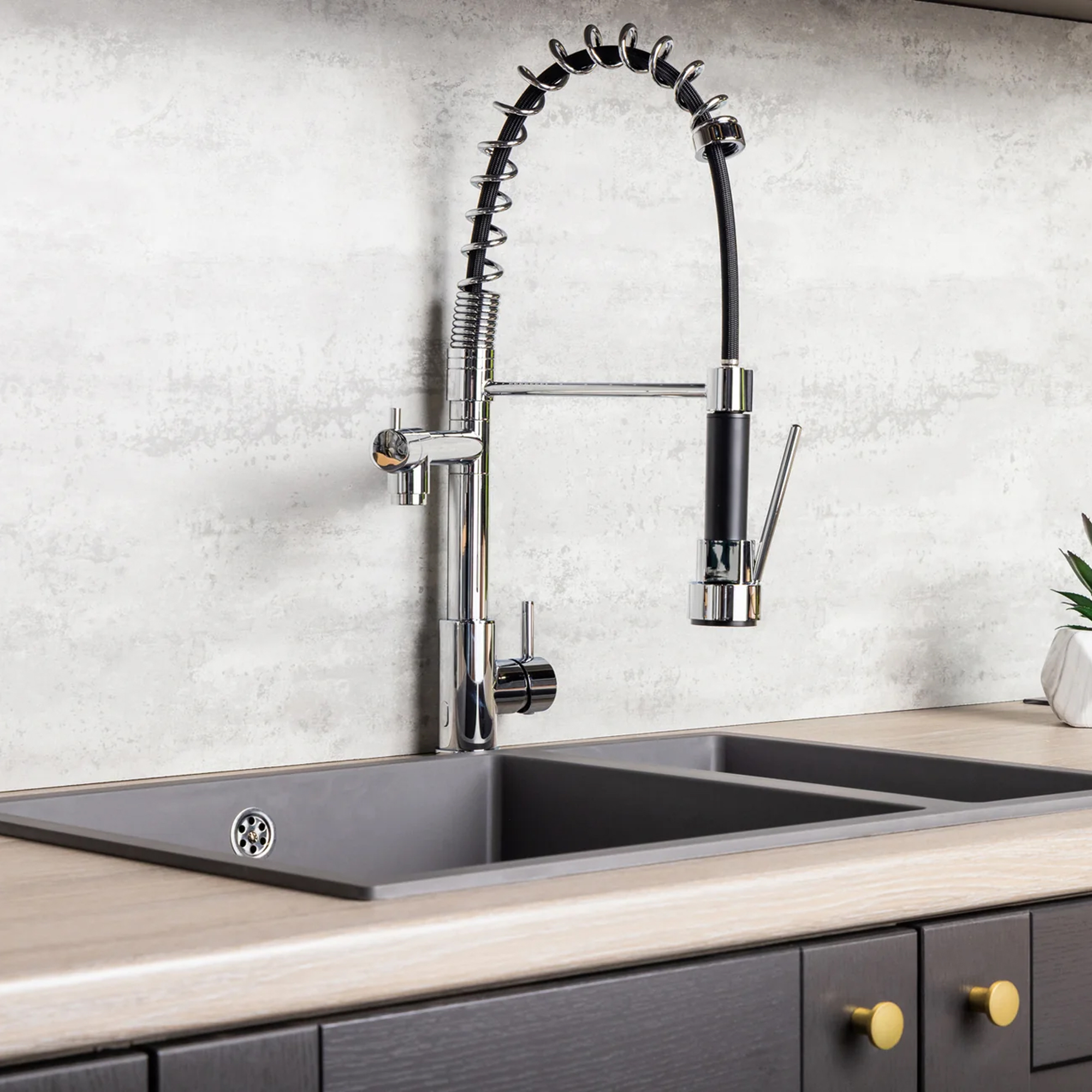 Top-Fix Alto Multiuse Pull Out Mono Kitchen Mixer Tap
