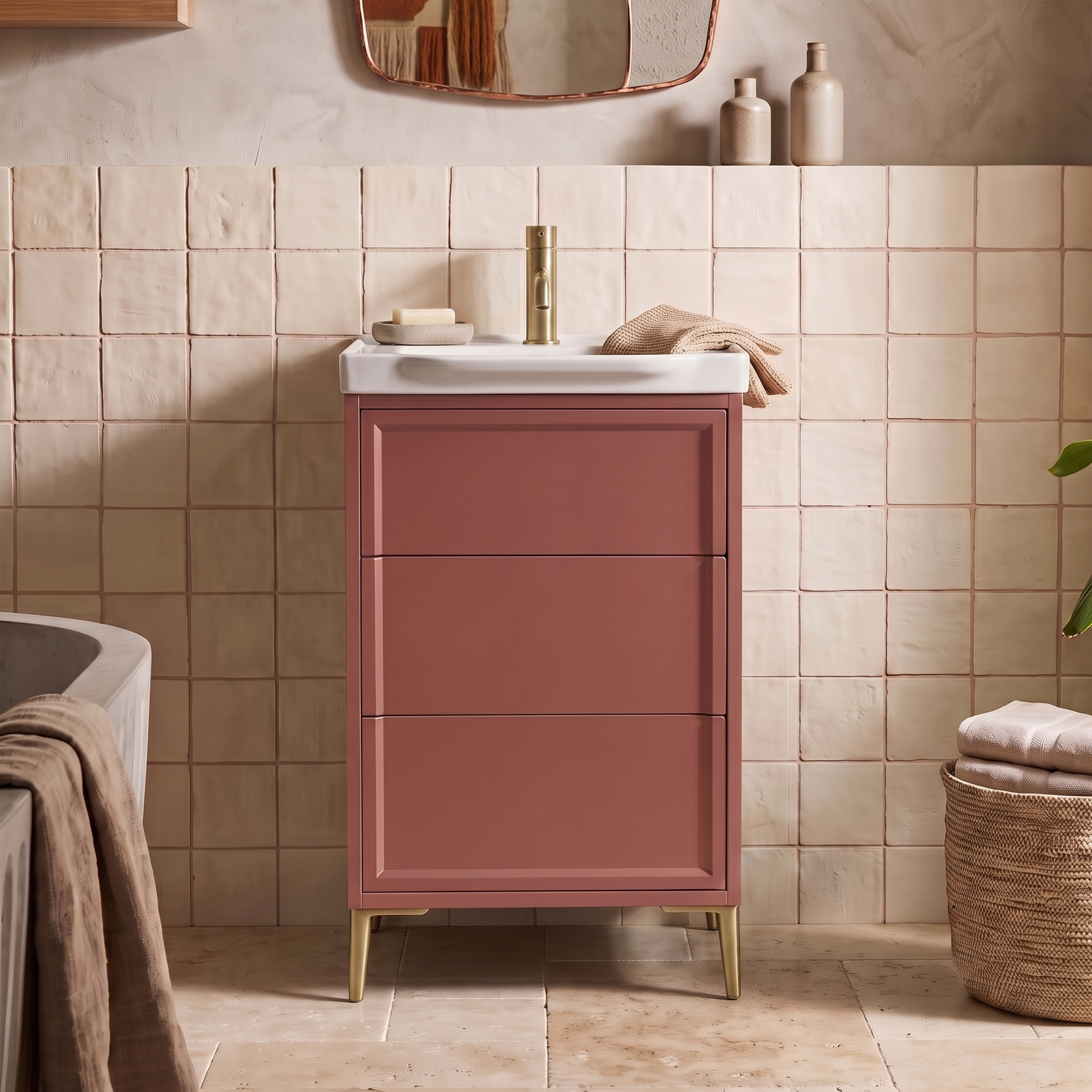 Elara 500mm Floorstanding Vanity Unit & Basin with Leg Set