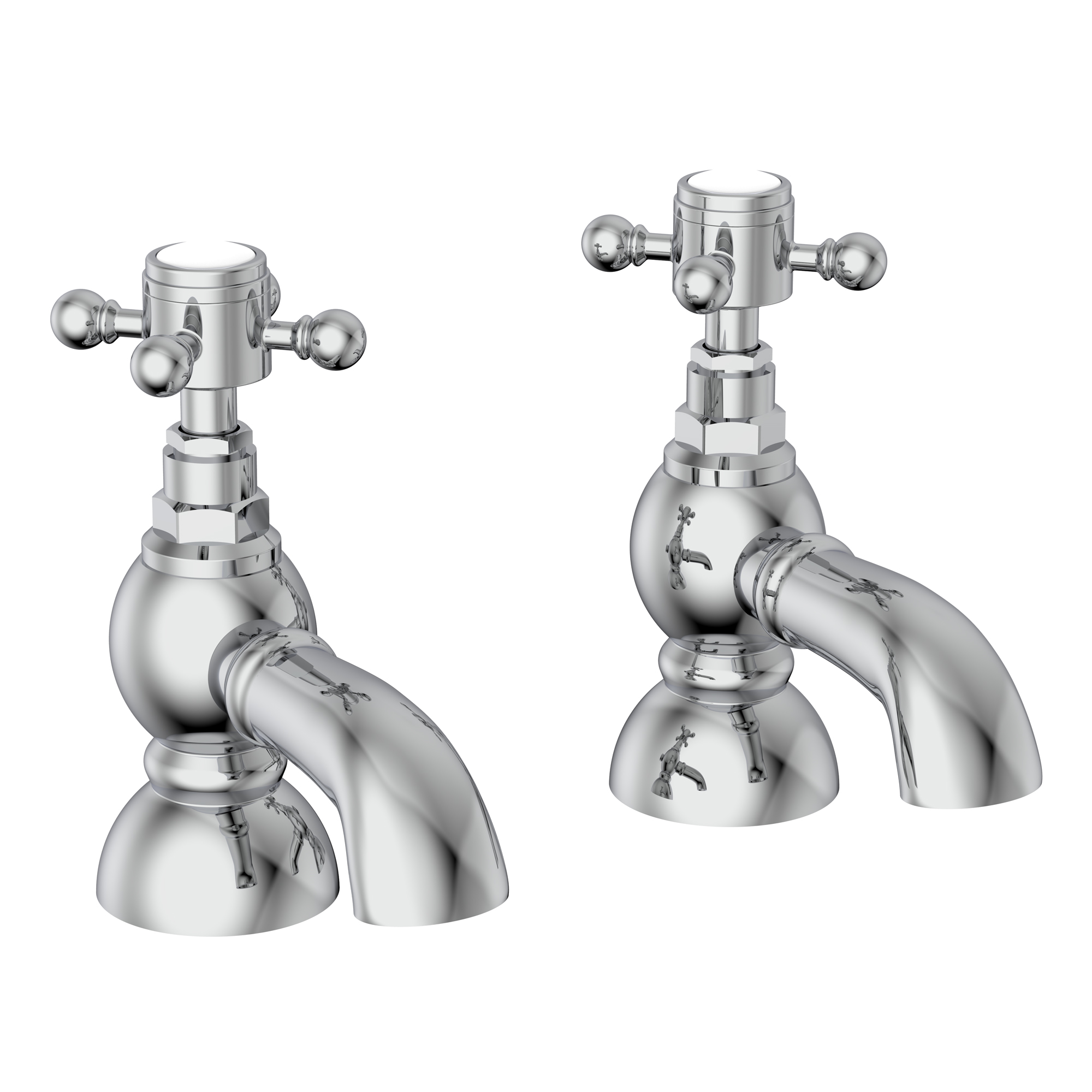 Butler & Rose Eliza Crosshead Bath Pillar Taps