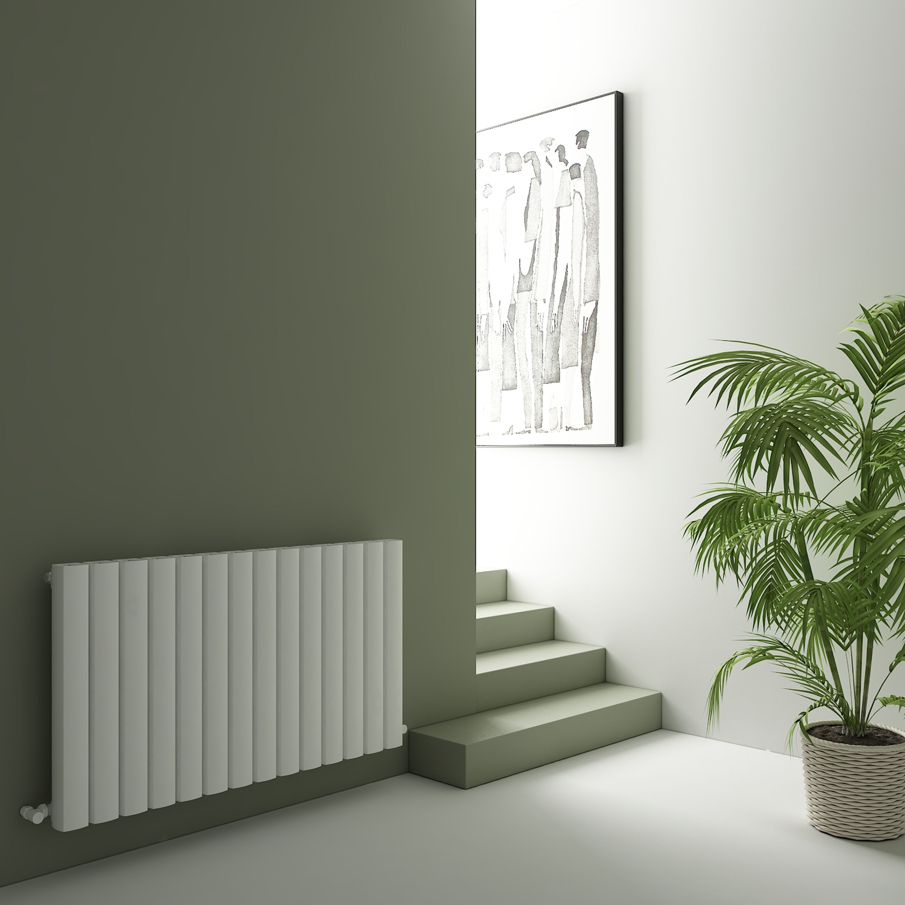 Carisa Vesta Oval Single Panel Horizontal Aluminium Radiator