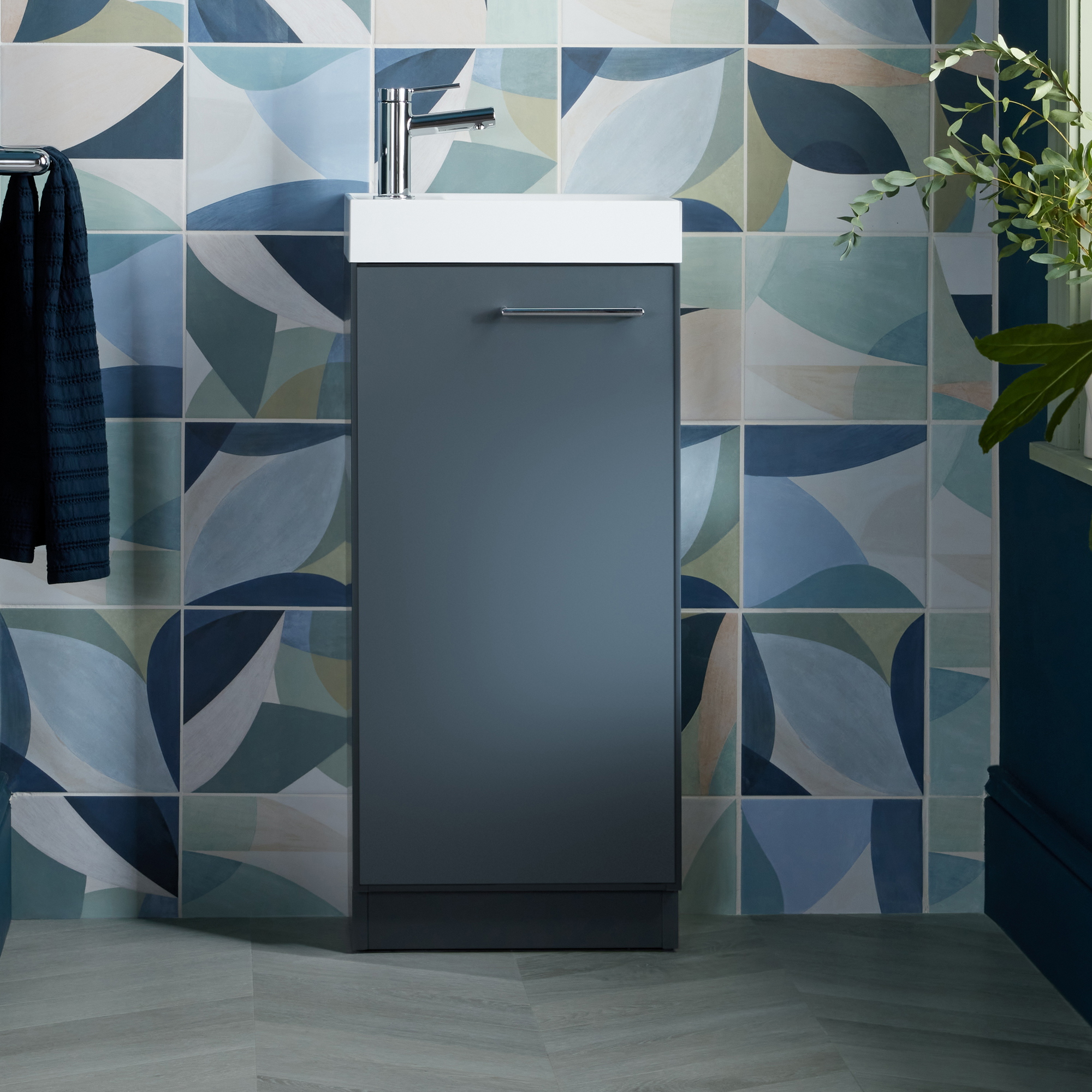 Vado Safari 400mm Cloakroom Floorstanding Vanity Unit & Basin