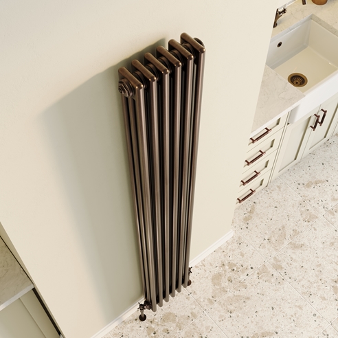 Copper 3 Column Radiator Toasty Ardleigh Antique Copper Vertical 3 Column Radiator | Tap Warehouse