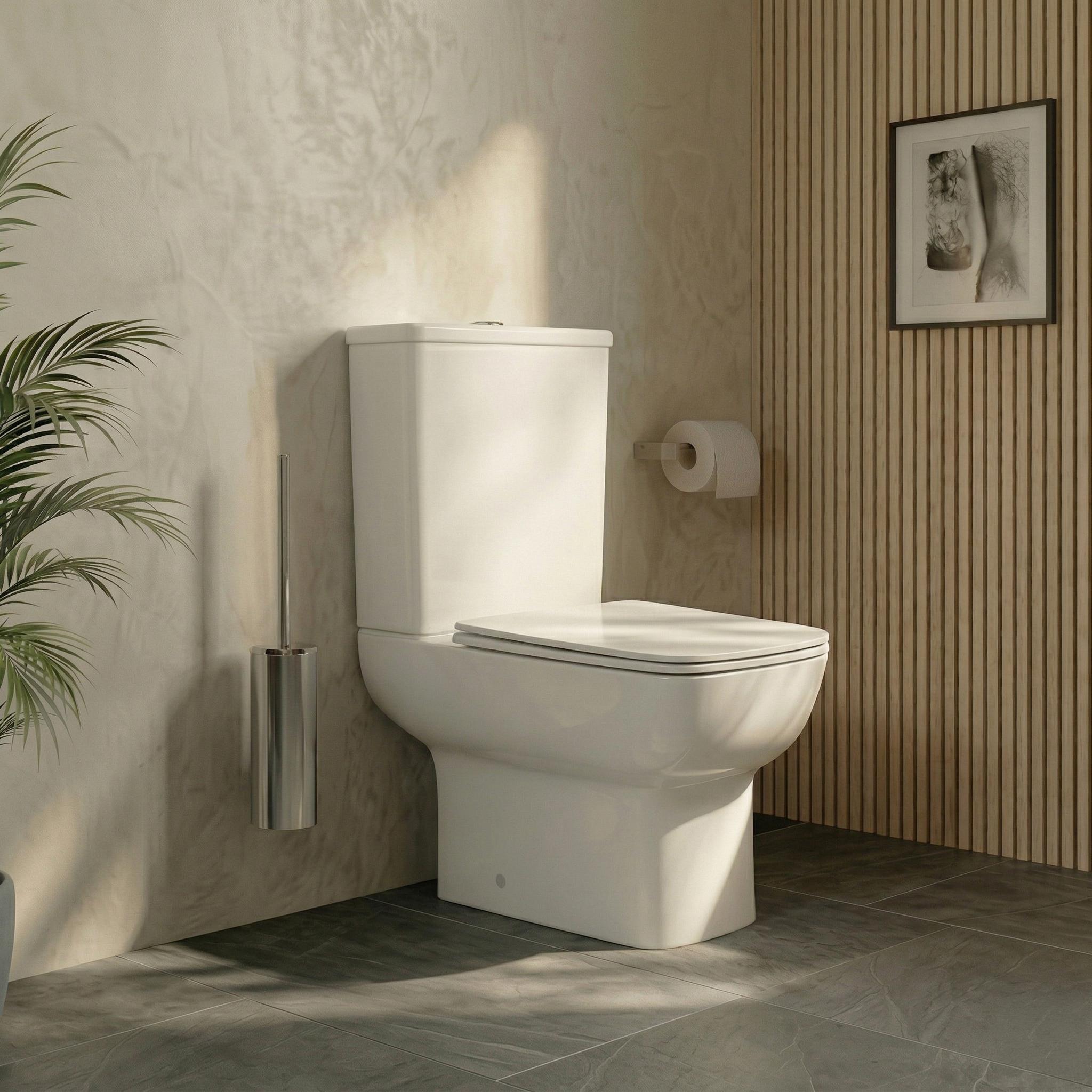 Harbour Icon Rimless Close Coupled Toilet & Soft Close Seat