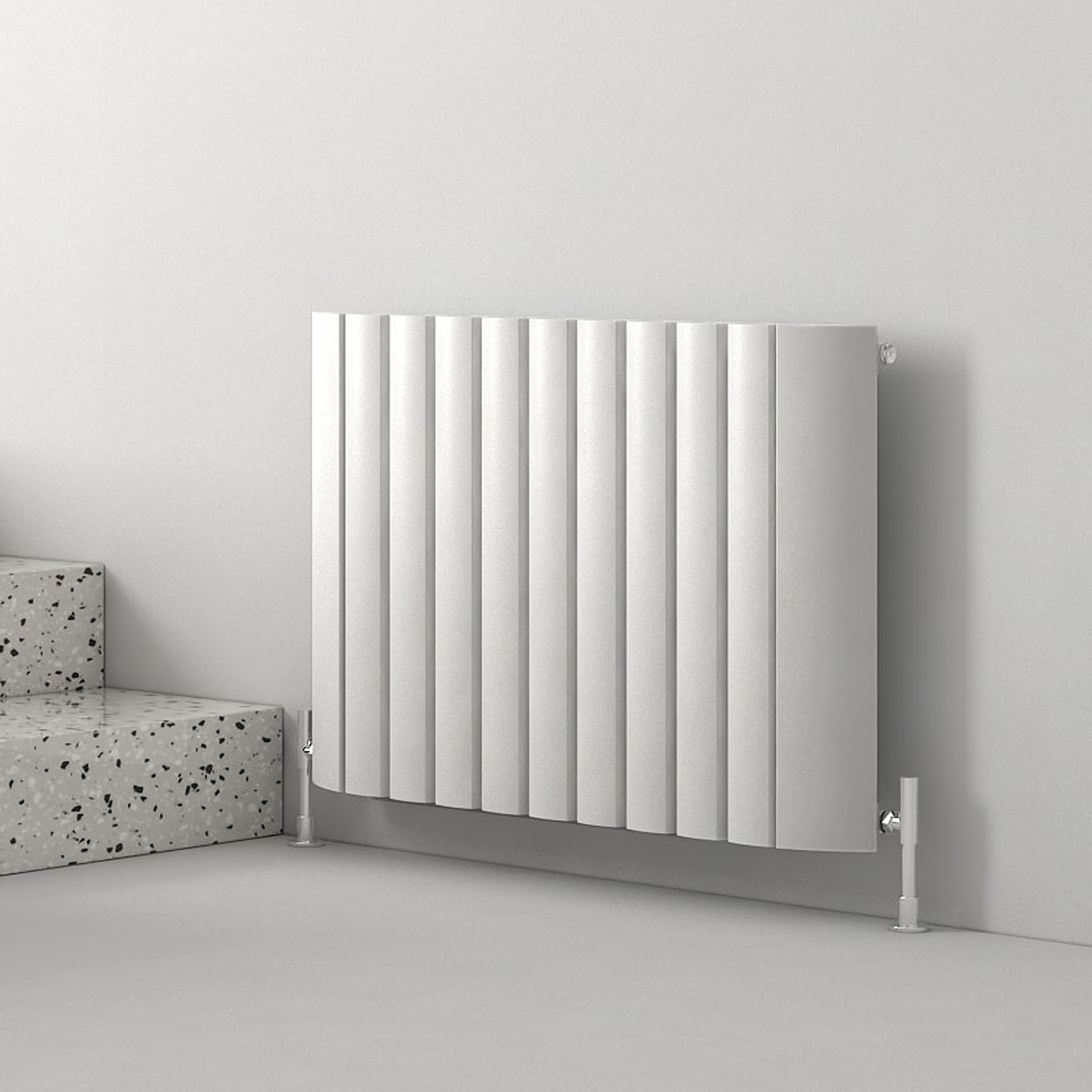 Carisa Gaia Oval Single Panel Horizontal Aluminium Radiator
