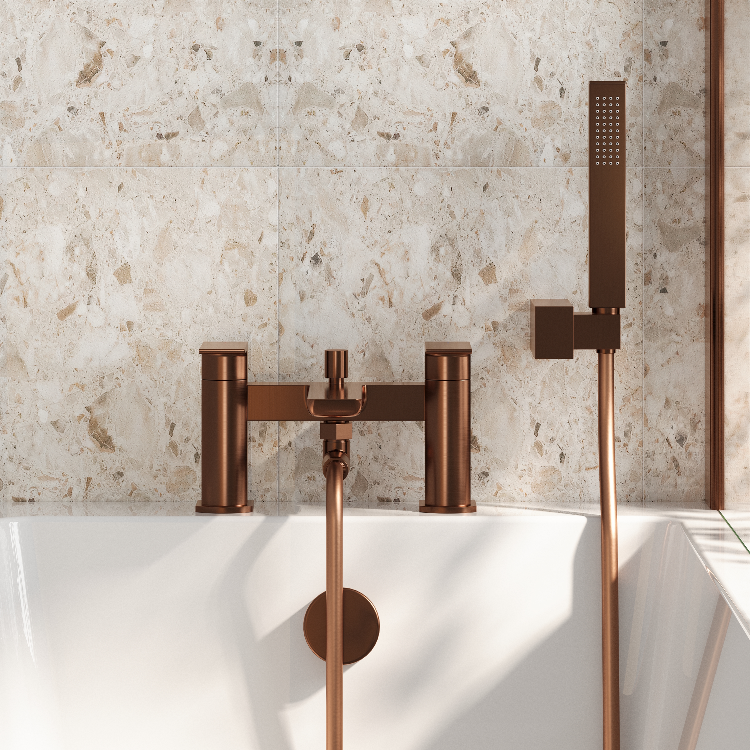 Harbour Status Deck Mounted Bath Shower Mixer Tap