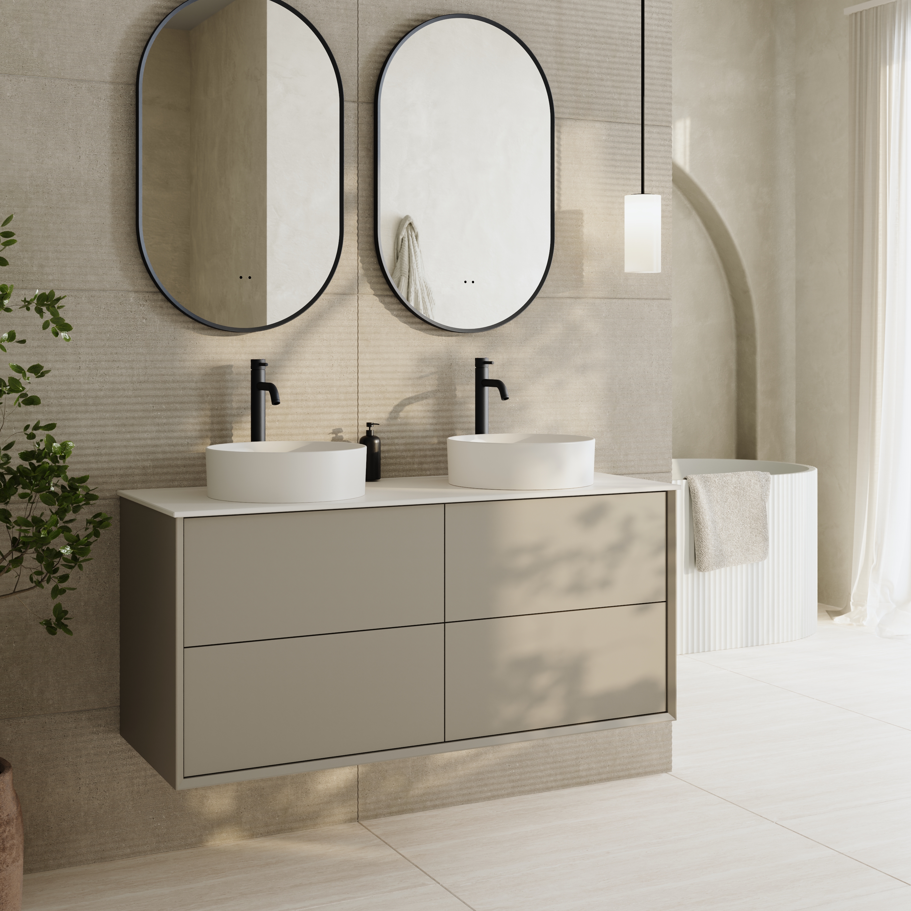 Oslo 1200mm Wall Mounted Vanity Unit & Sintered Stone Countertop