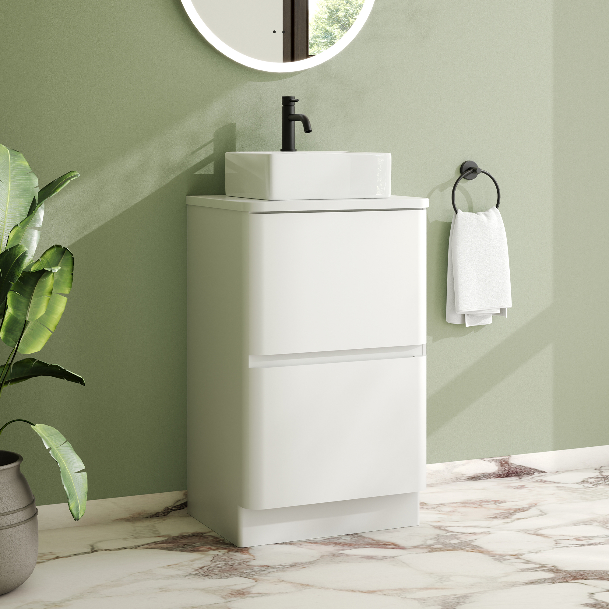 Drench Origin 500mm Floorstanding Vanity Unit & Countertop