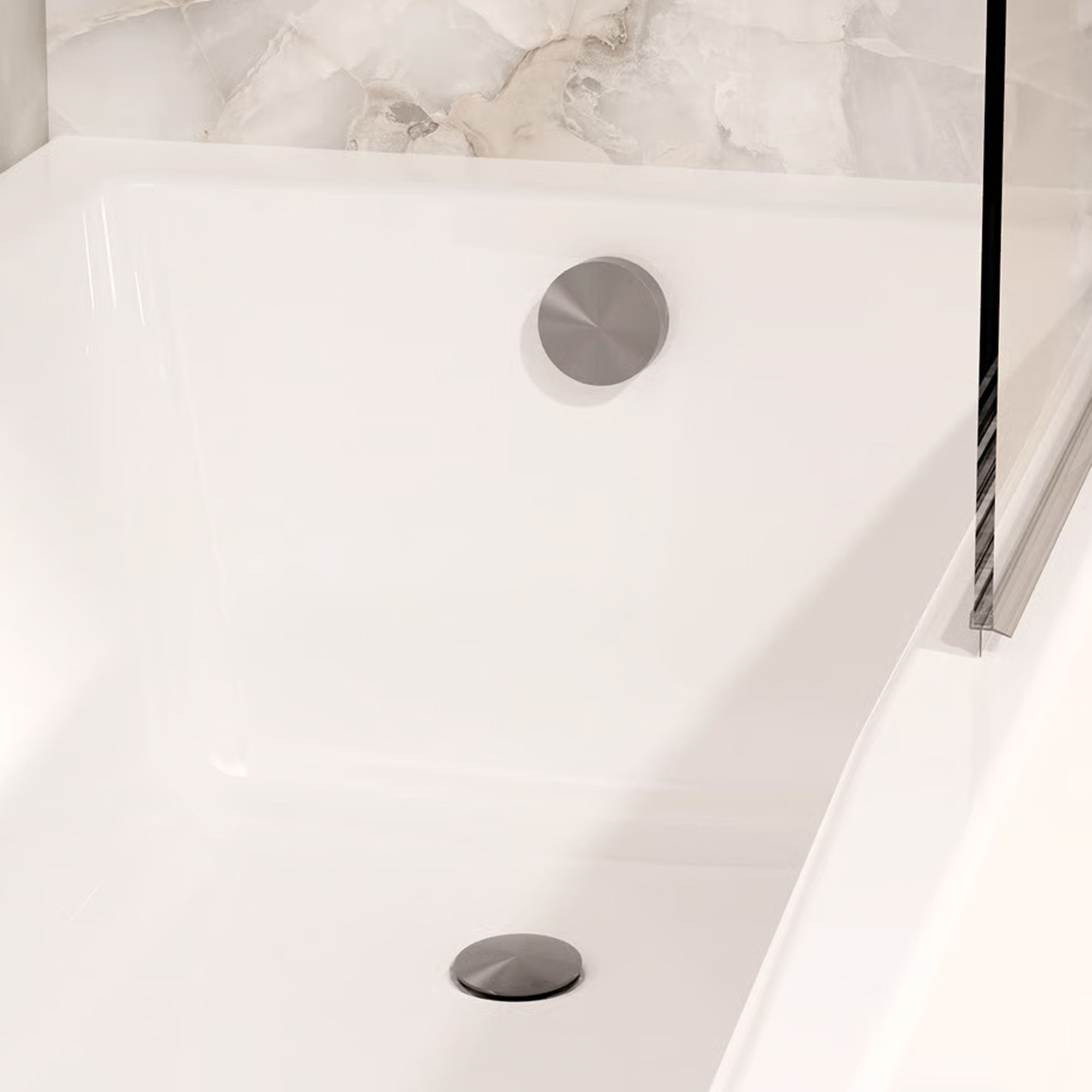 Crosswater 3ONE6 Stainless Steel Overflow Bath Filler with Click Clack Waste