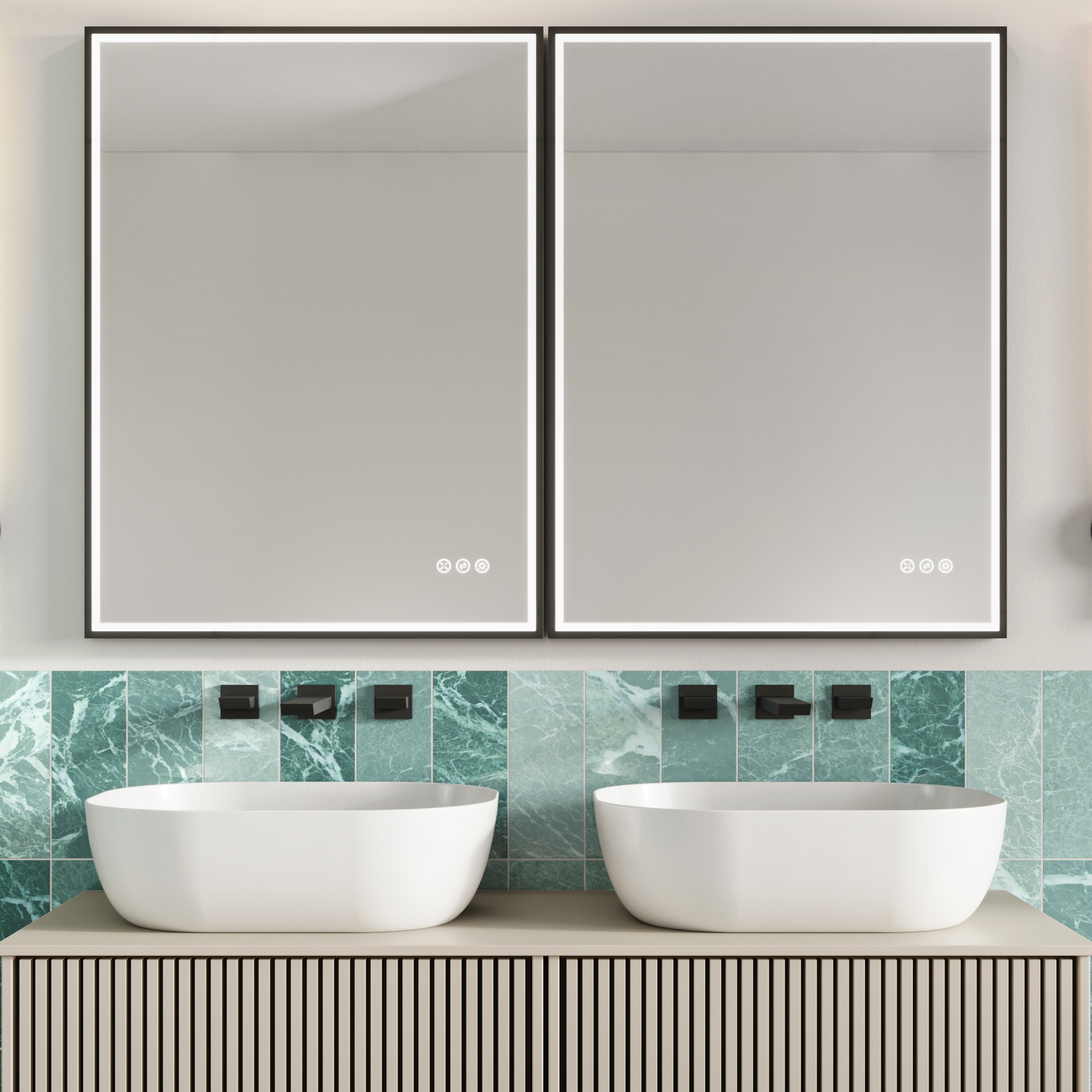 Crosswater MPRO Framed LED Illuminated Steam Free Mirror & Colour Change Lights