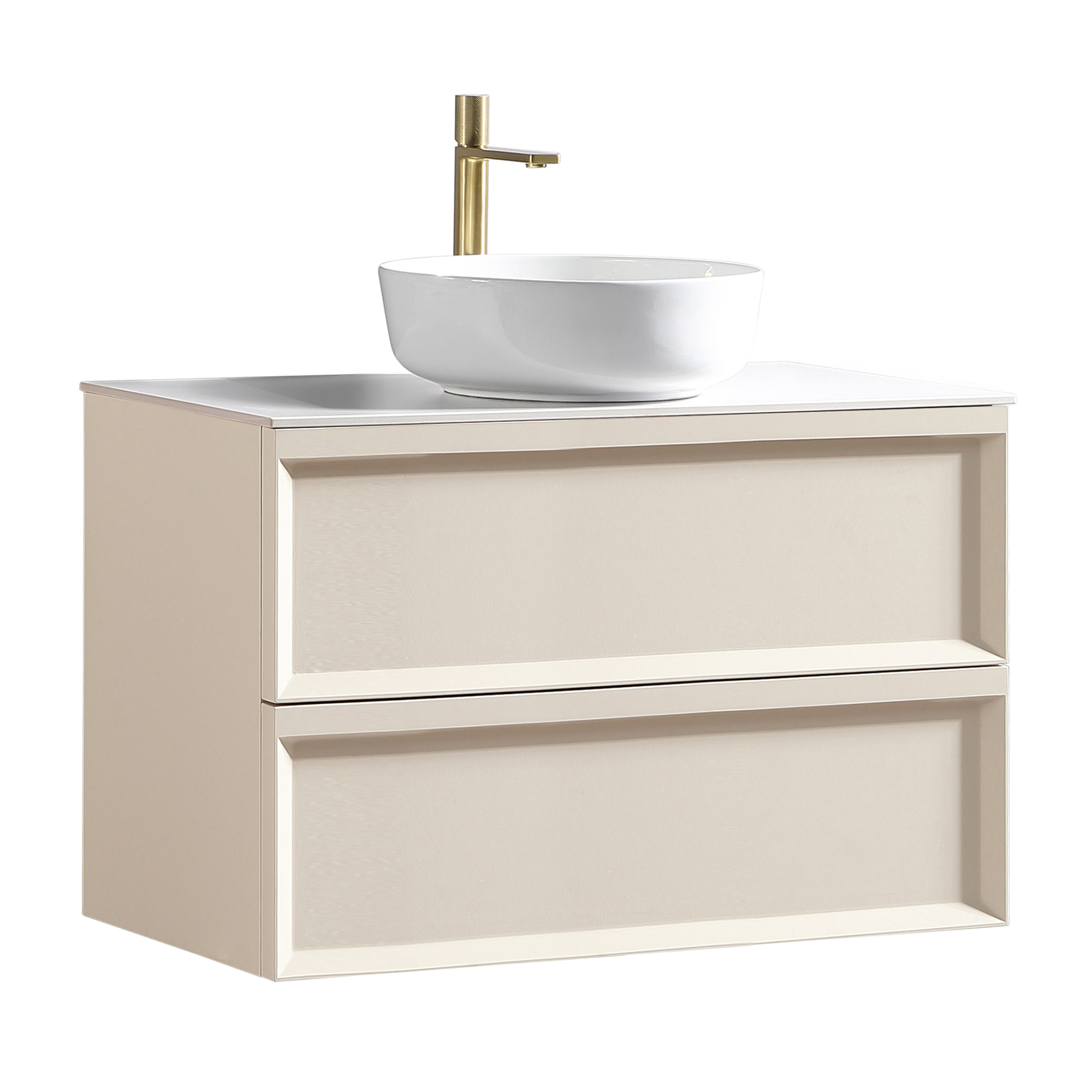 Aura 800mm Wall Mounted Vanity Unit & Sintered Stone Countertop